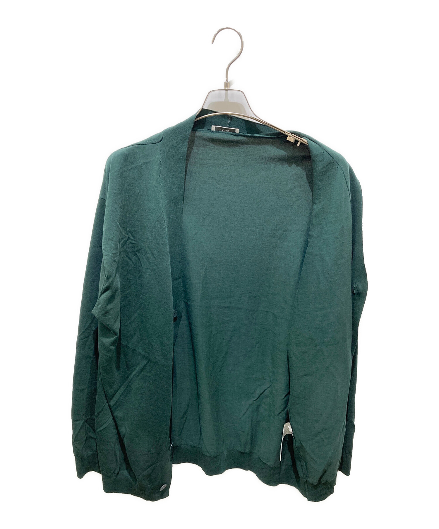エイトン ATON AUROLA 7GG モヘヤ カーディガン ニット 02 緑 ATON - Ramie Cashimere V-Neck Knit Cardigan -ニット-（Green