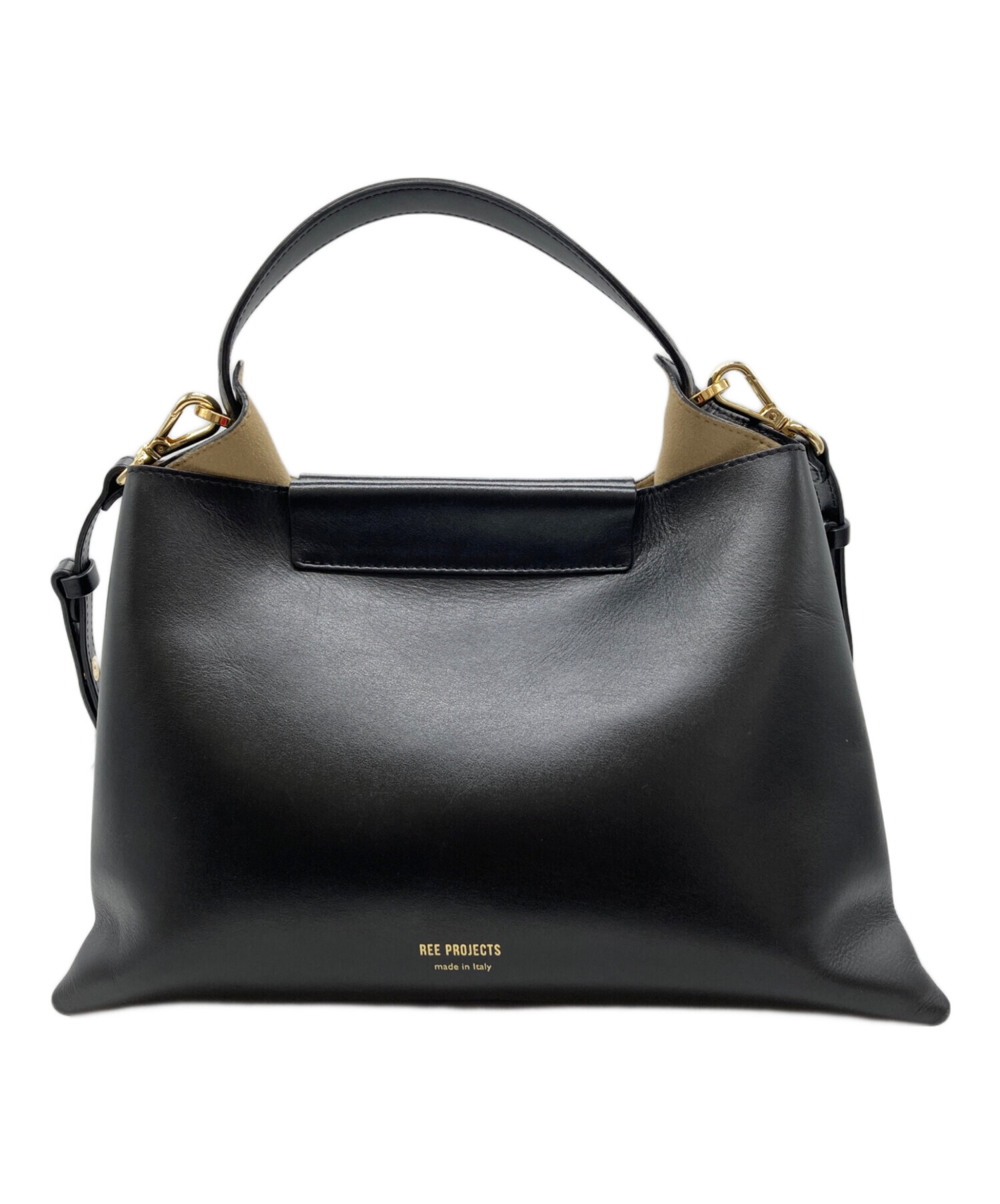美品✨ REE PROJECTS 2way ショルダーバッグ ブラック レザー 中古・古着通販】REE PROJECTS (リー・プロジェクト) 2WAYバッグ