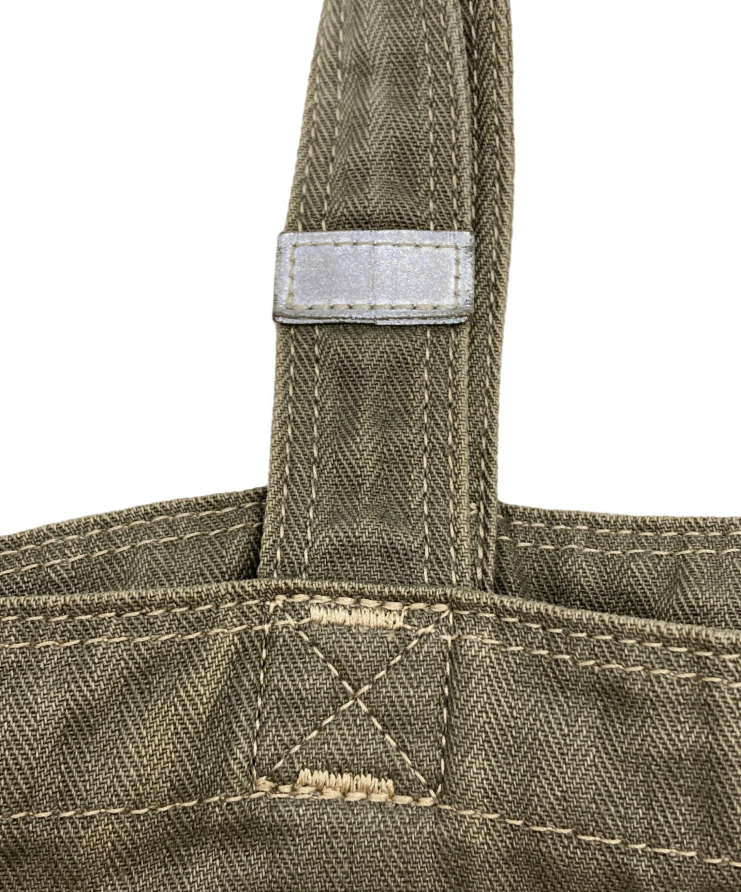 中古・古着通販】PORTER (ポーター) ヘリンボーントートバッグ カーキ