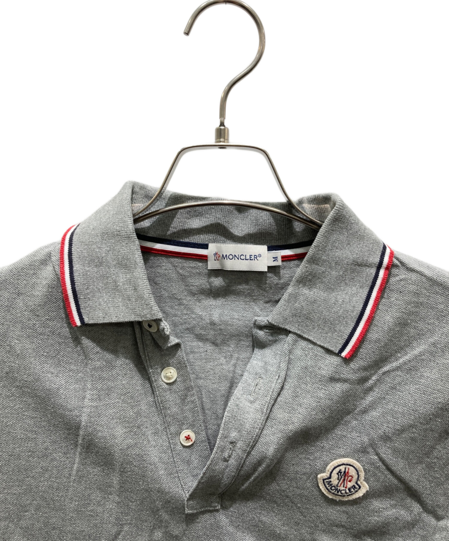 中古・古着通販】MONCLER (モンクレール) ポロシャツ グレー サイズ:M