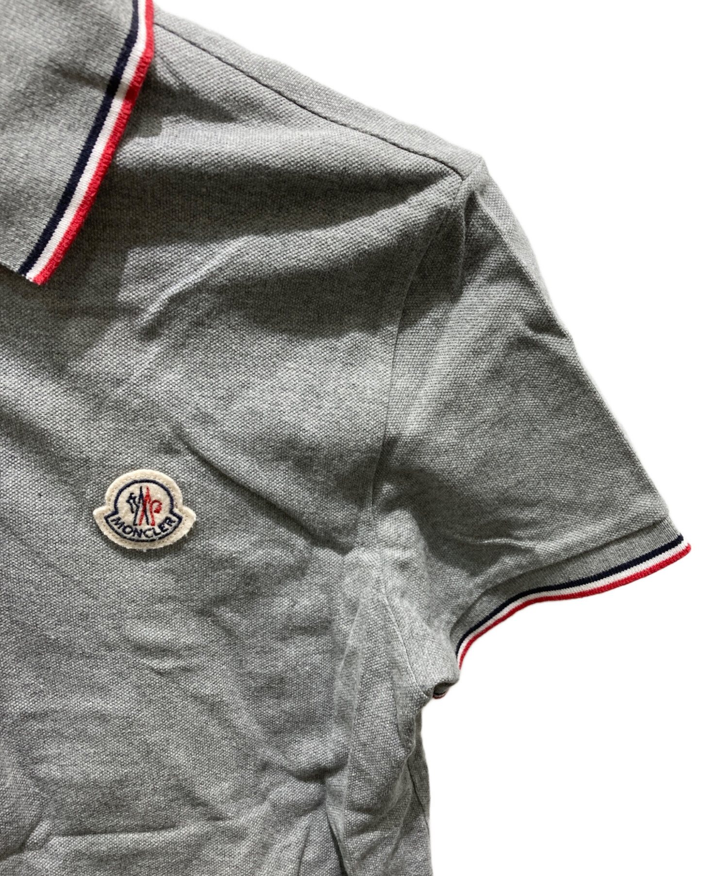 中古・古着通販】MONCLER (モンクレール) ポロシャツ グレー サイズ:M