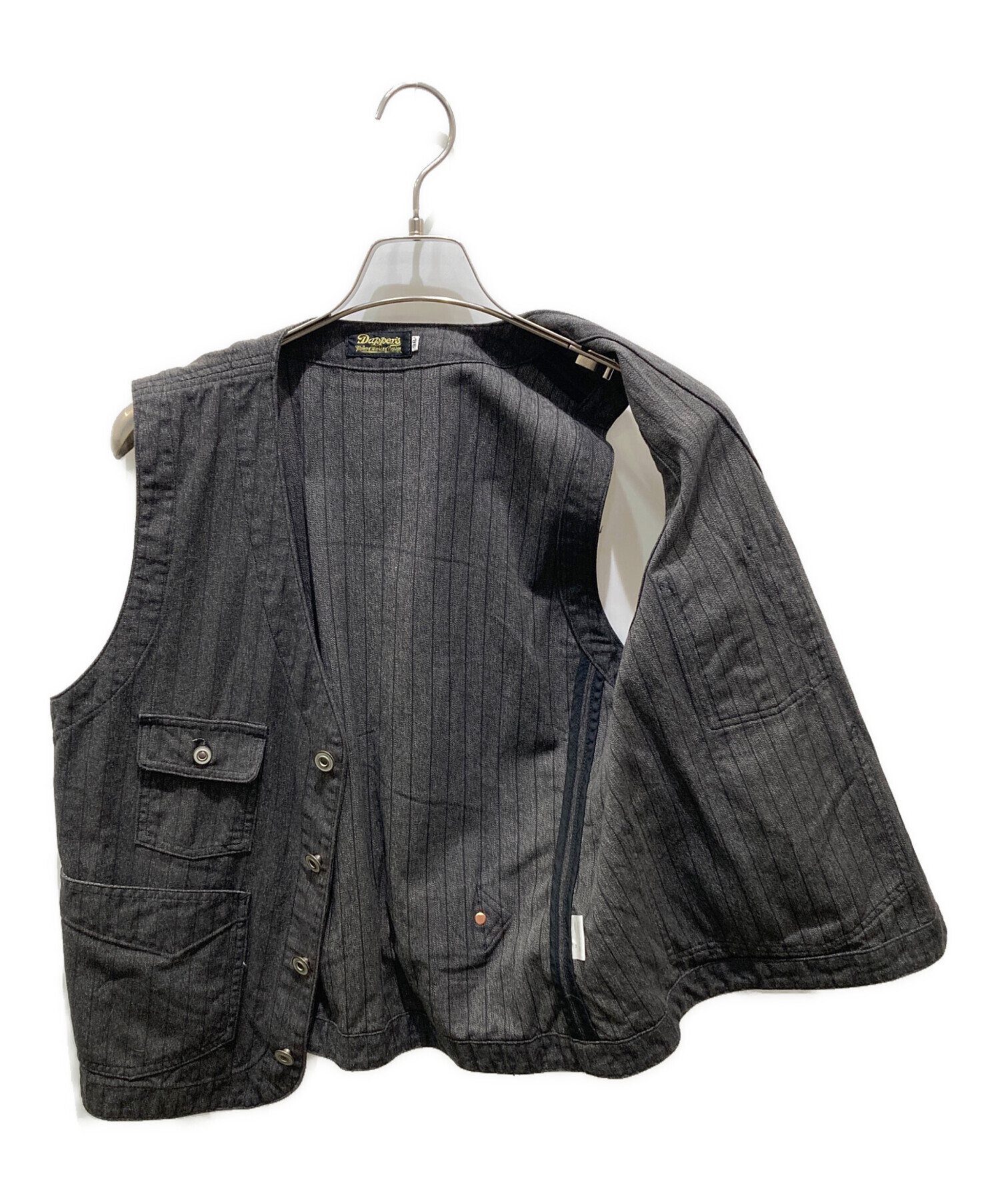中古・古着通販】DAPPER'S (ダッパーズ) ボタンベスト ブラック サイズ