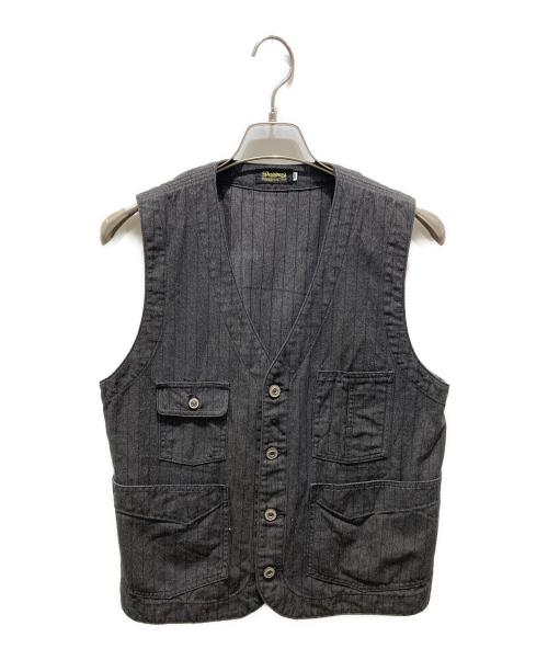 Dapper’s ダッパーズ 黒シャンワークベスト 38 ブラックシャンブレー 中古・古着通販】DAPPER'S (ダッパーズ) ボタンベスト ブラック サイズ