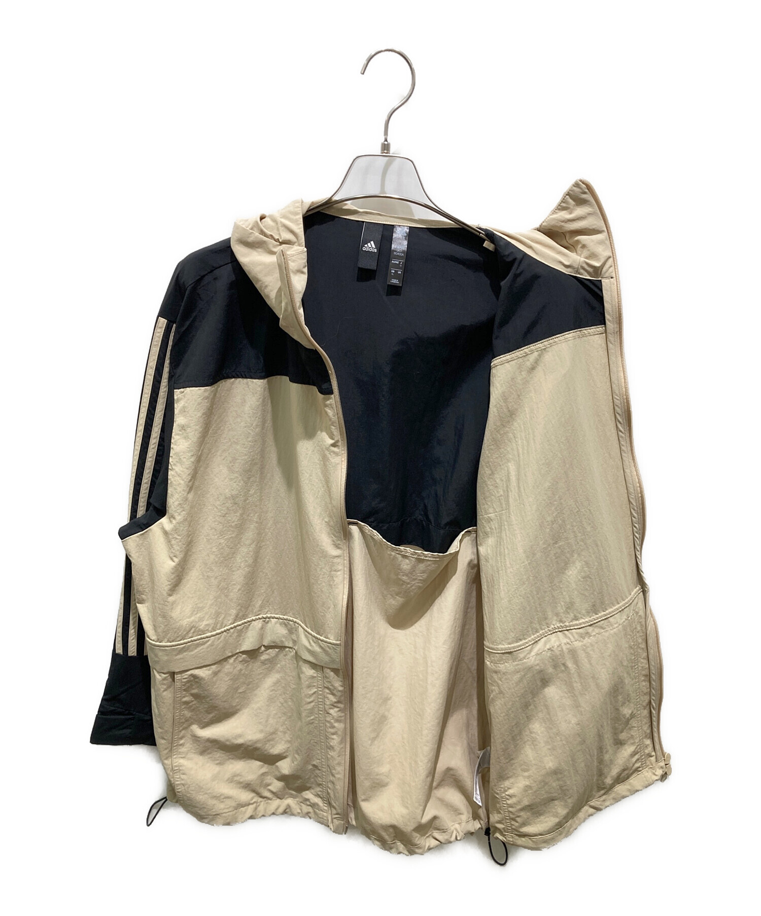 中古・古着通販】adidas (アディダス) ナイロンジャケット ベージュ