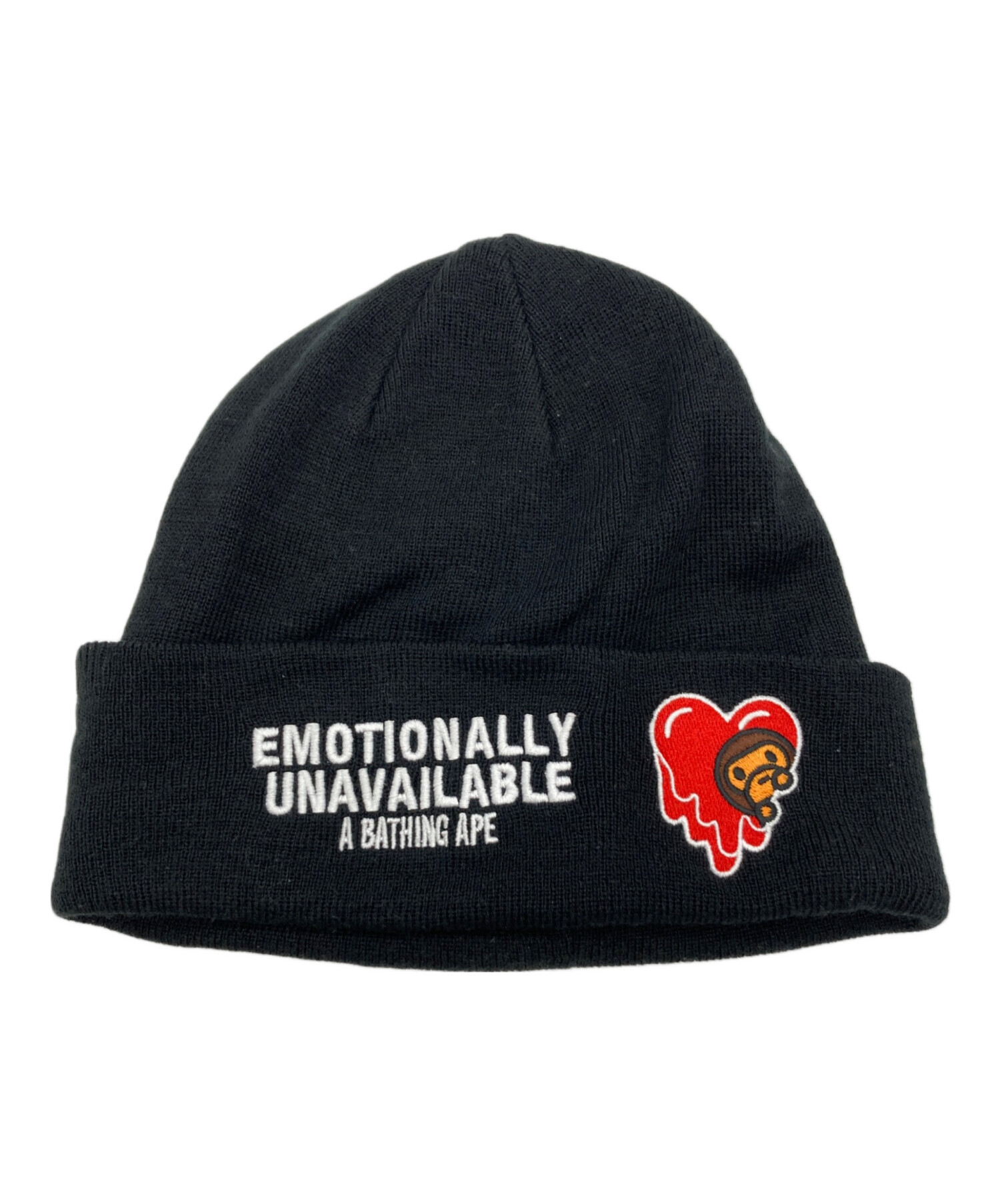 アベイシングエイプ　エモーショナリーアンアべイラブル　ビーニー 中古・古着通販】BAPE BY A BATHING APE (ベイプバイアベイシング
