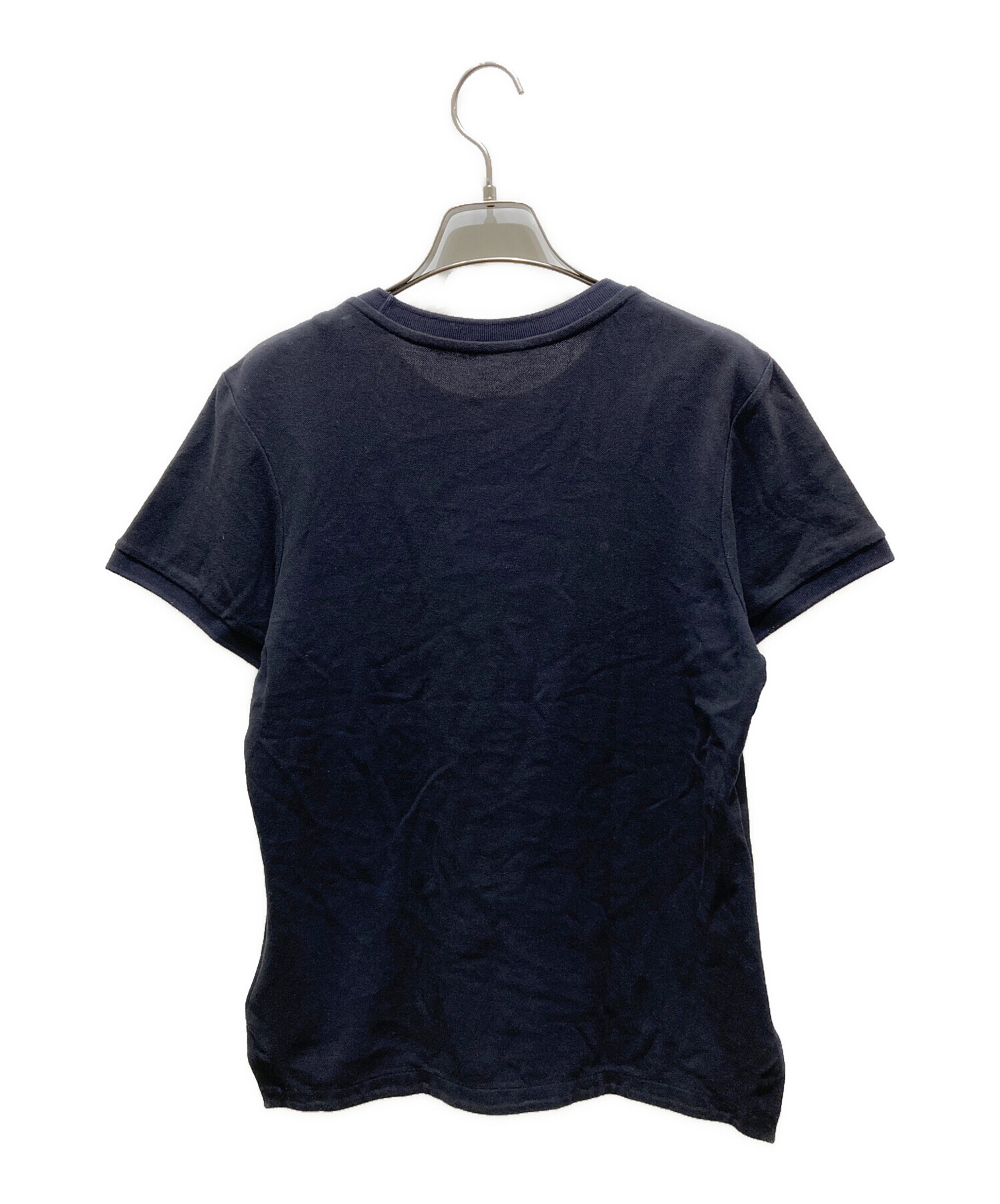 中古・古着通販】MONCLER (モンクレール) ロゴ刺繍Tシャツ ネイビー 