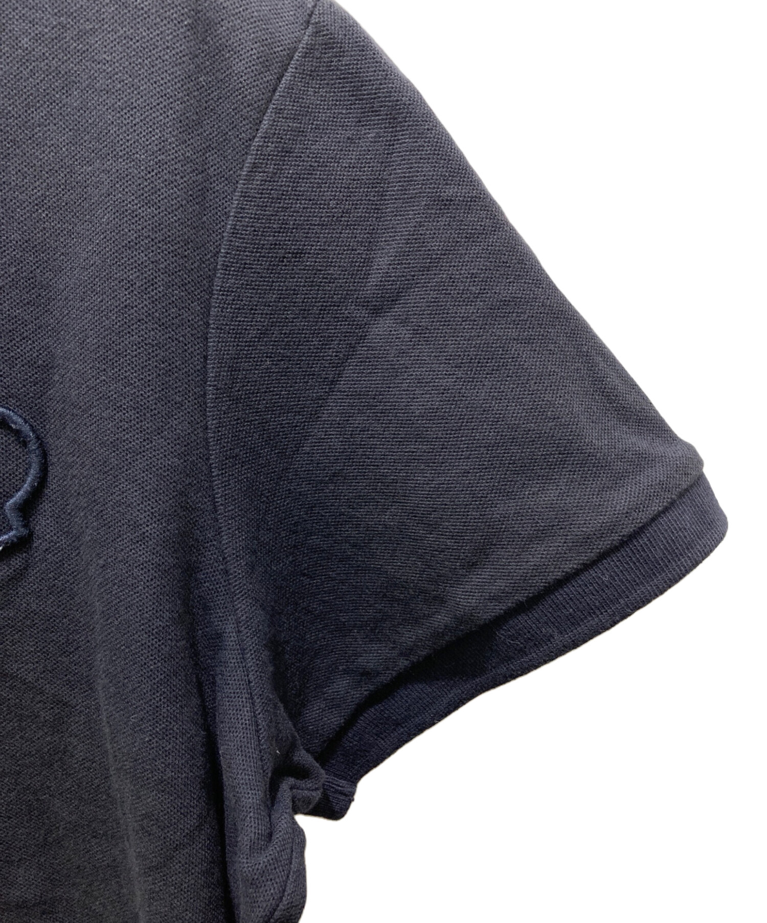 中古・古着通販】MONCLER (モンクレール) ロゴ刺繍Tシャツ ネイビー 