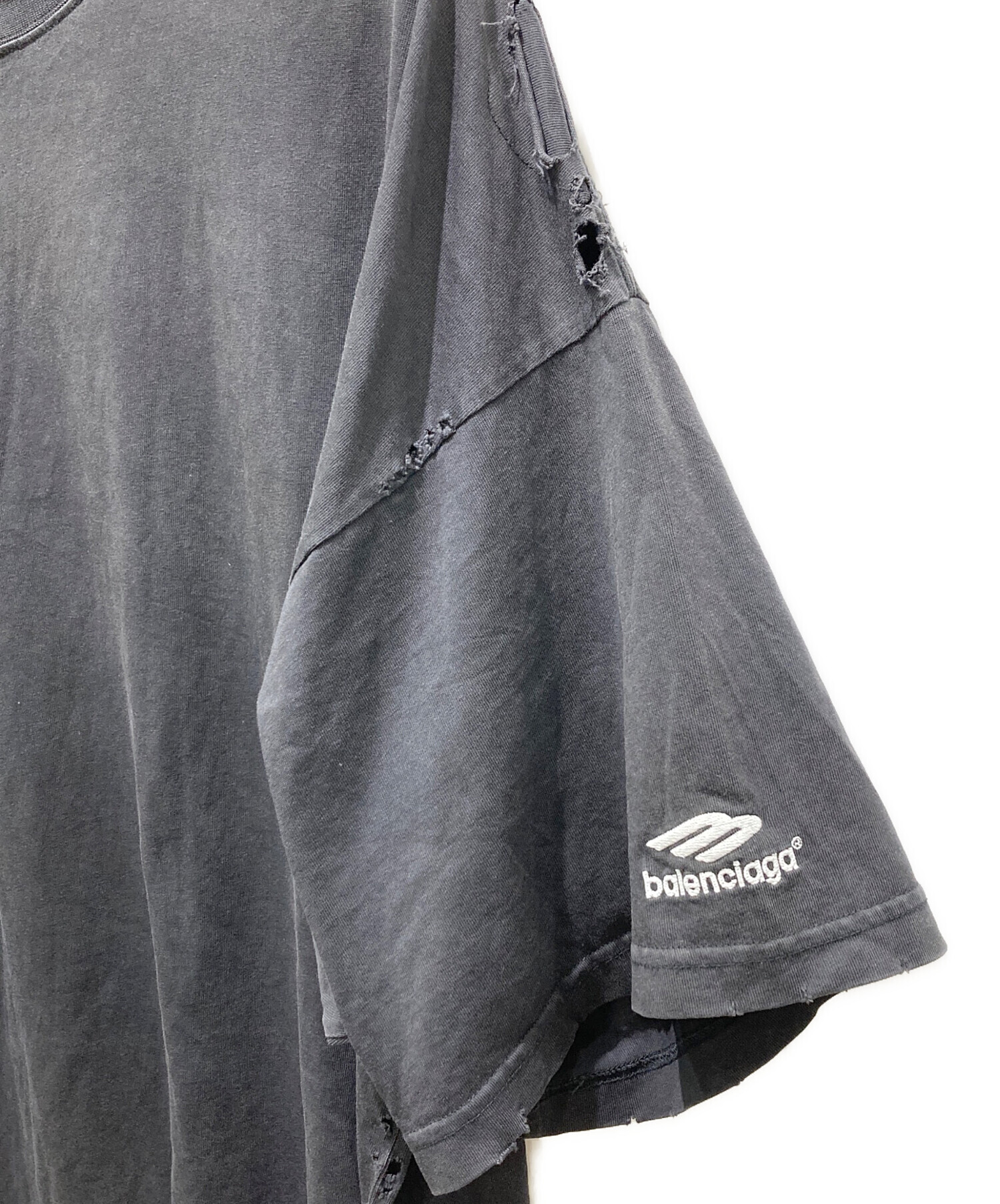 トップス BALENCIAGA OVERSIZED REPAIRED T-SHIRT 1 バレンシアガ BALENCIAGA OVERSIZED REPAIRED T-SHIRT 704056 TMVA5