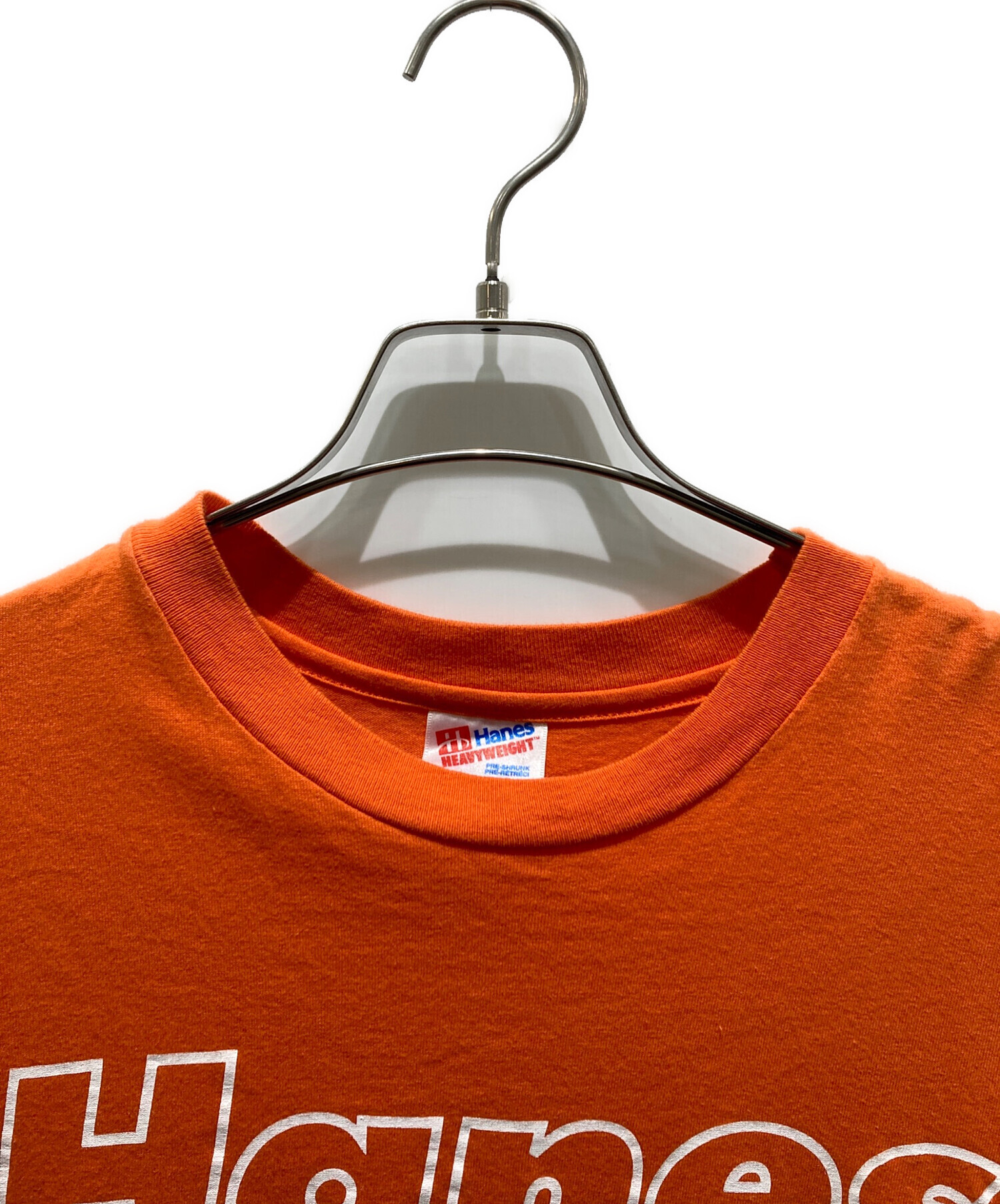 中古・古着通販】Hanes (ヘインズ) プリントTシャツ オレンジ サイズ:L 