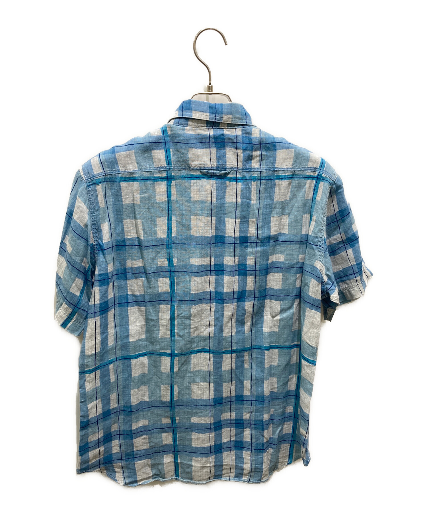 BURBERRY バーバリー 半袖シャツ ブルー Lサイズ 極美品⁄ノバチェック