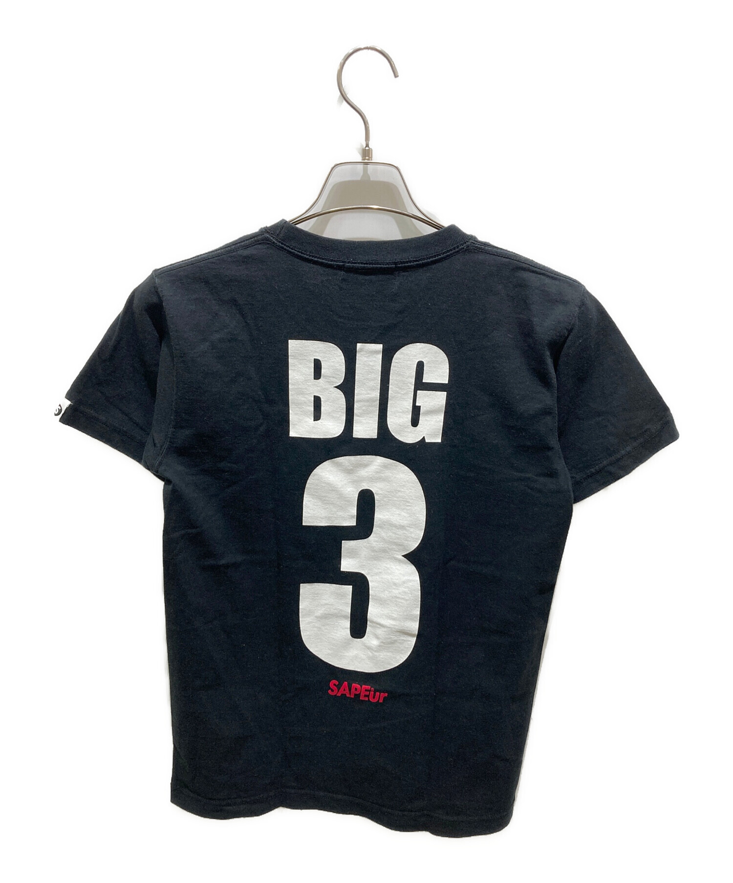 中古・古着通販】SAPEur (サプール) プリントTシャツ ブラック サイズ