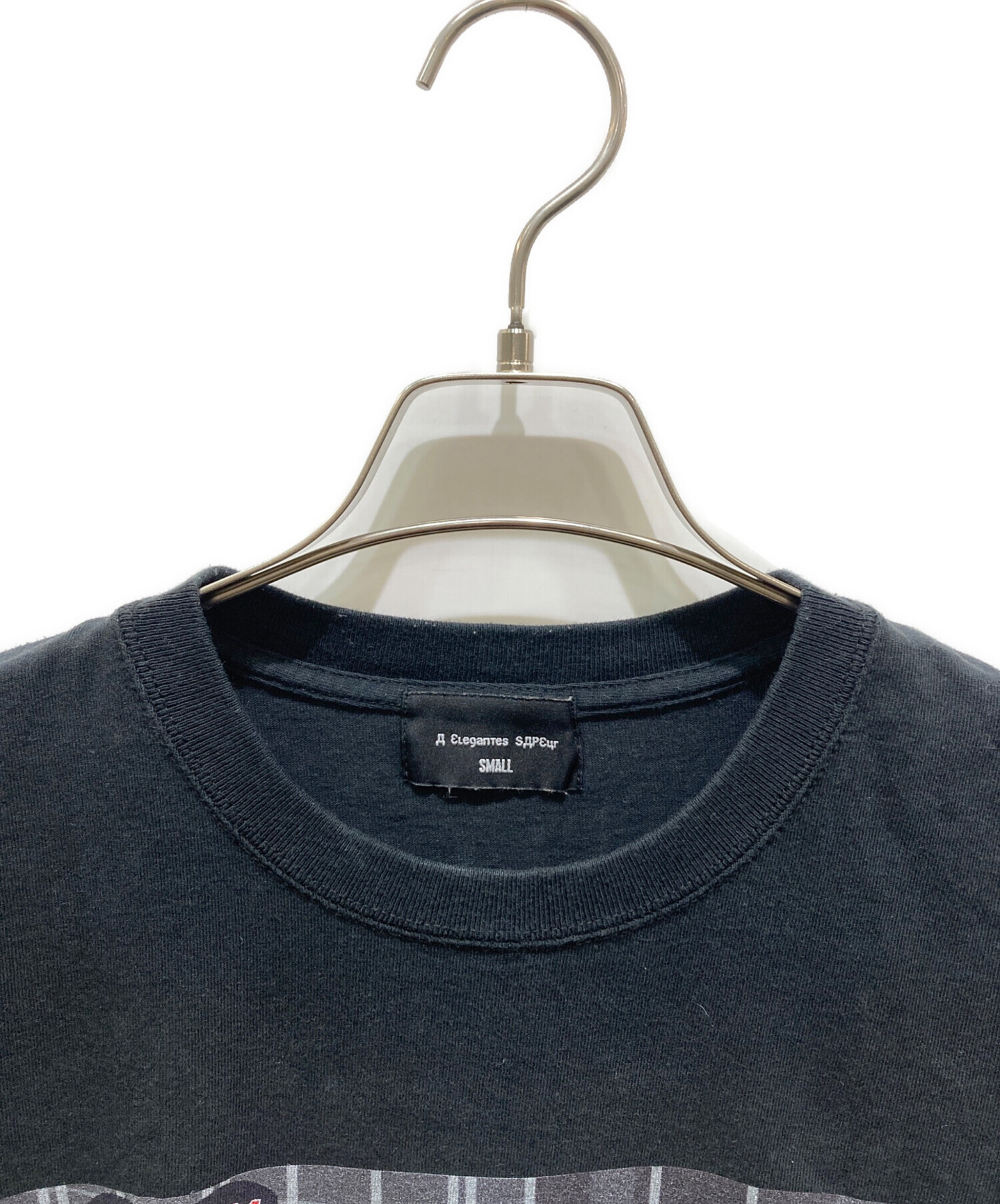 中古・古着通販】SAPEur (サプール) プリントTシャツ ブラック サイズ