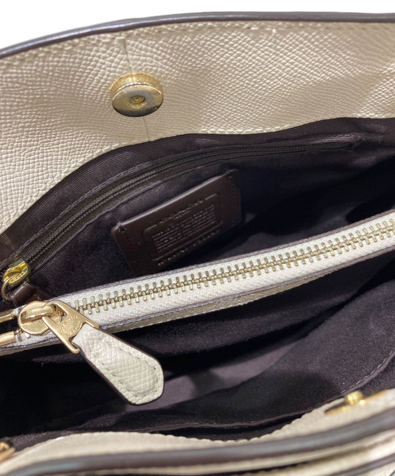 中古・古着通販】COACH (コーチ) ハンドバッグ ベージュ｜ブランド 