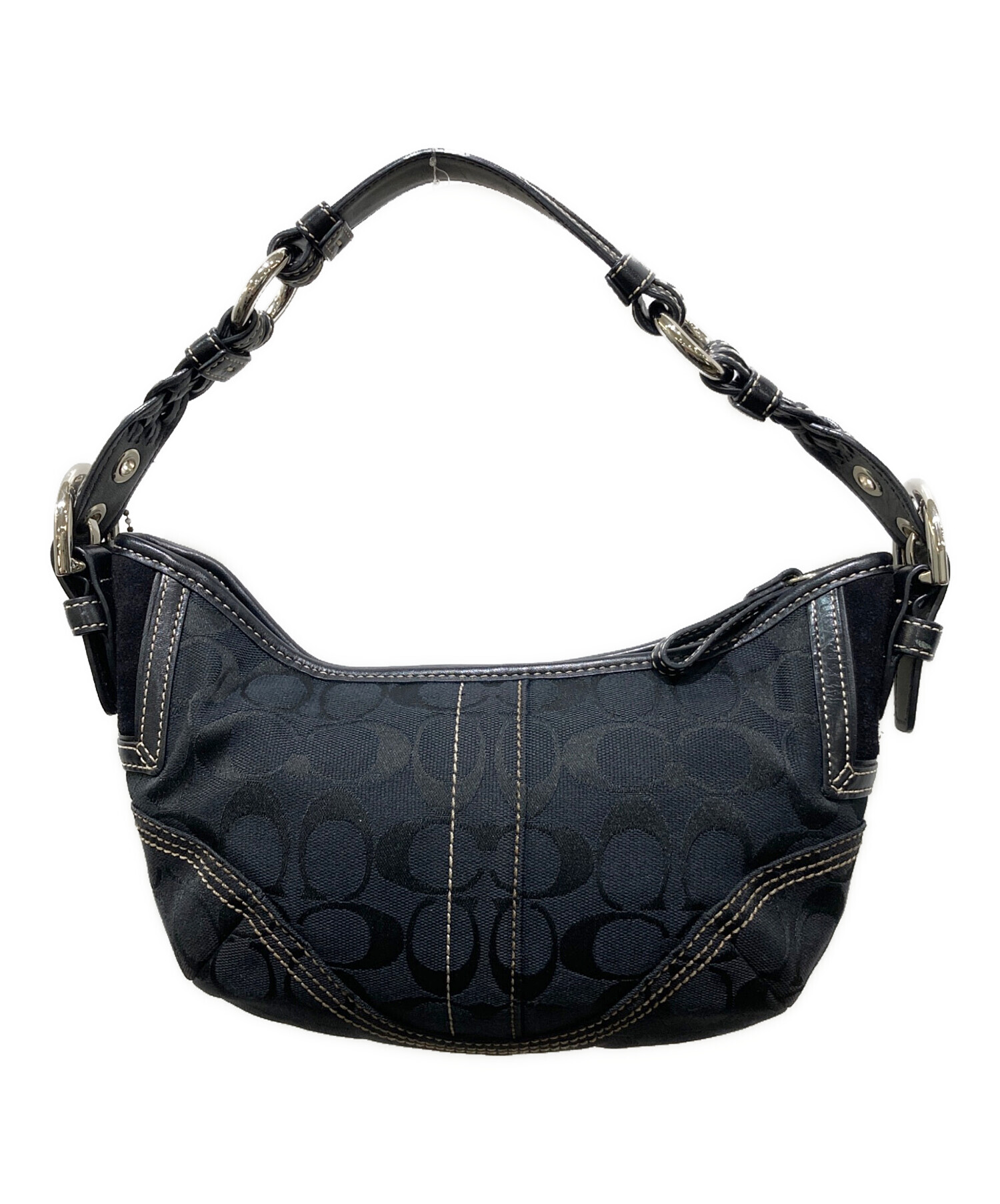 中古・古着通販】COACH (コーチ) ワンショルダーバッグ ブラック 