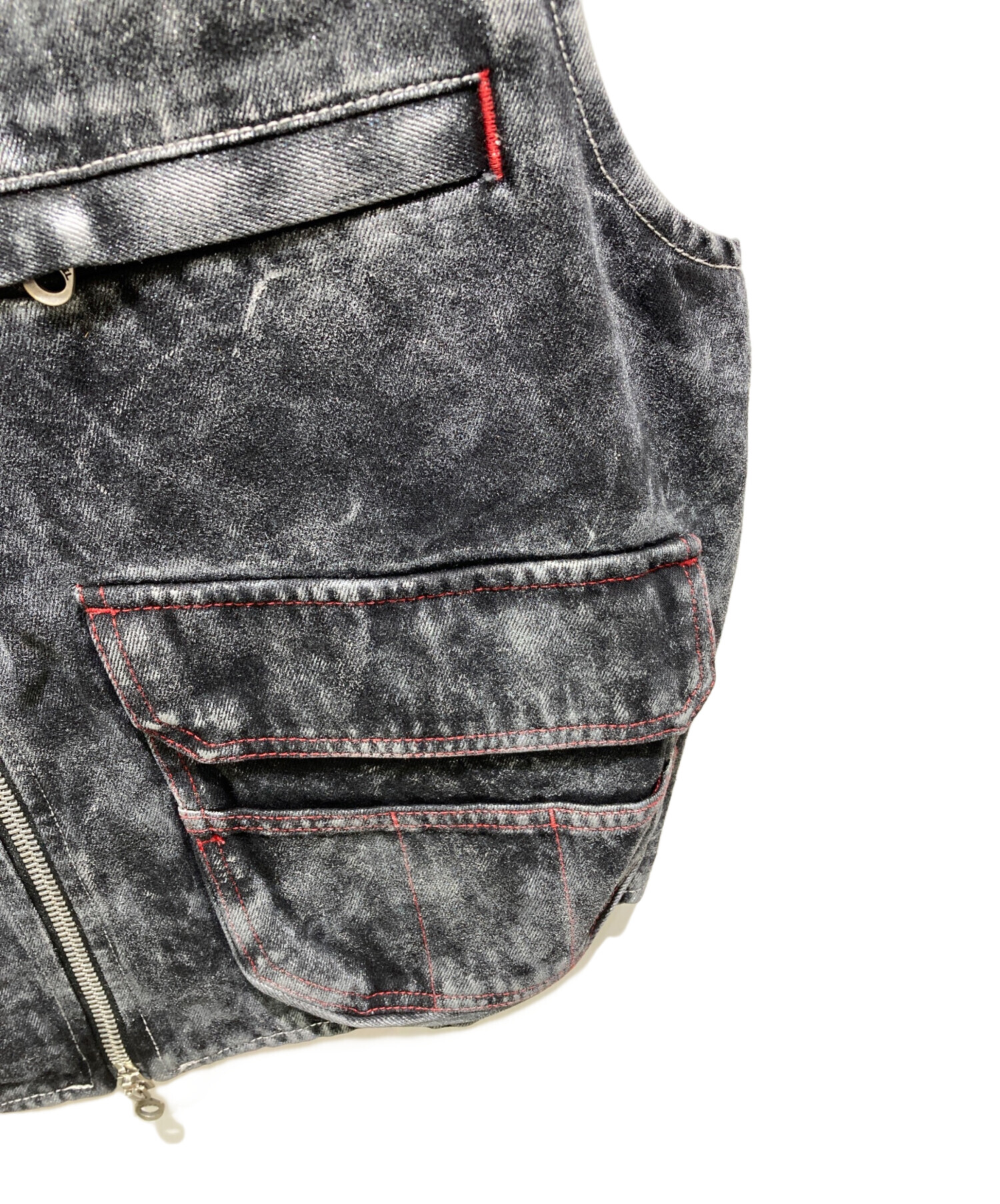中古・古着通販】DIESEL (ディーゼル) D-SAMP DENIM VEST ブラック