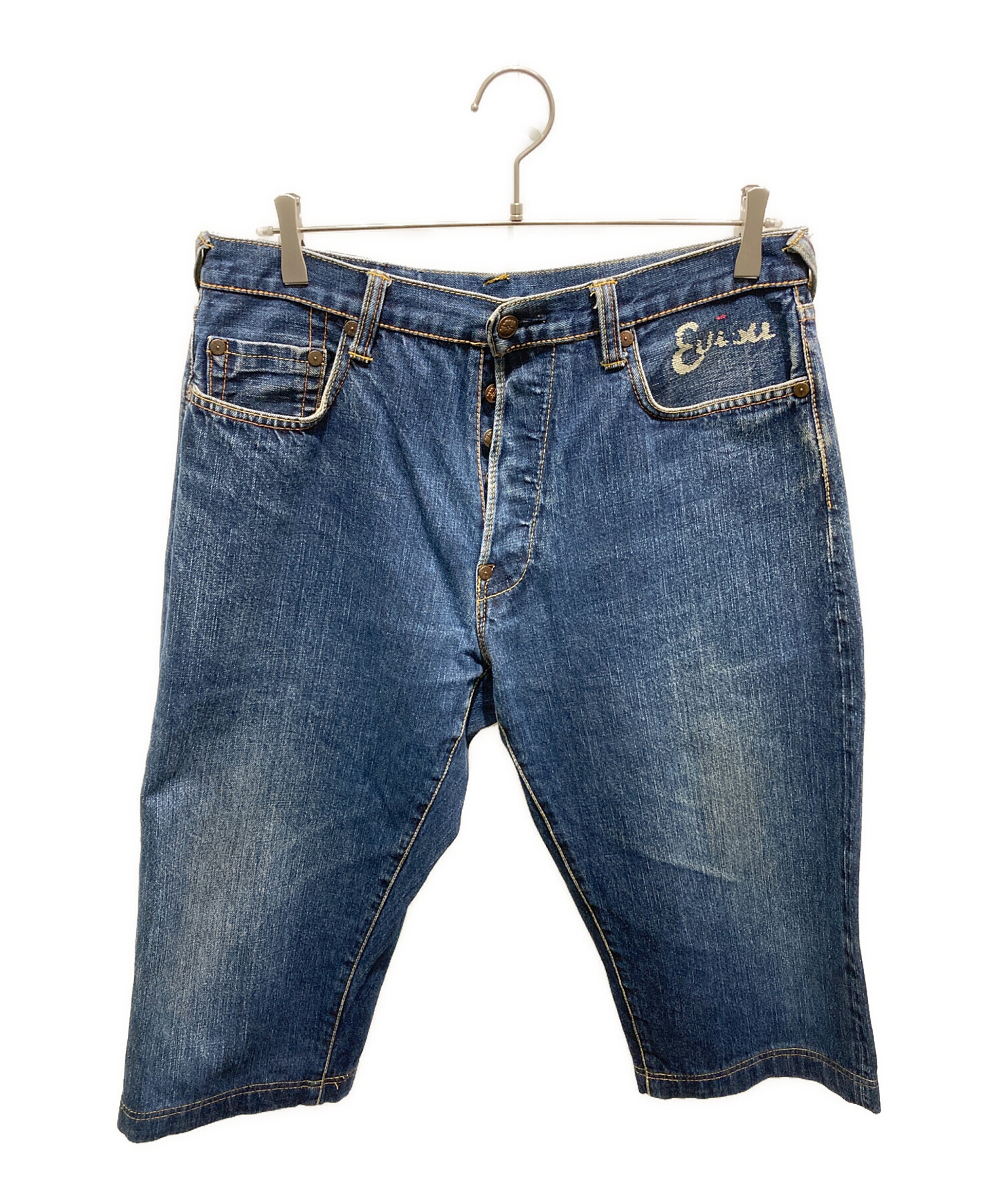 中古・古着通販】EVISU (エヴィス) デニムハーフパンツ インディゴ