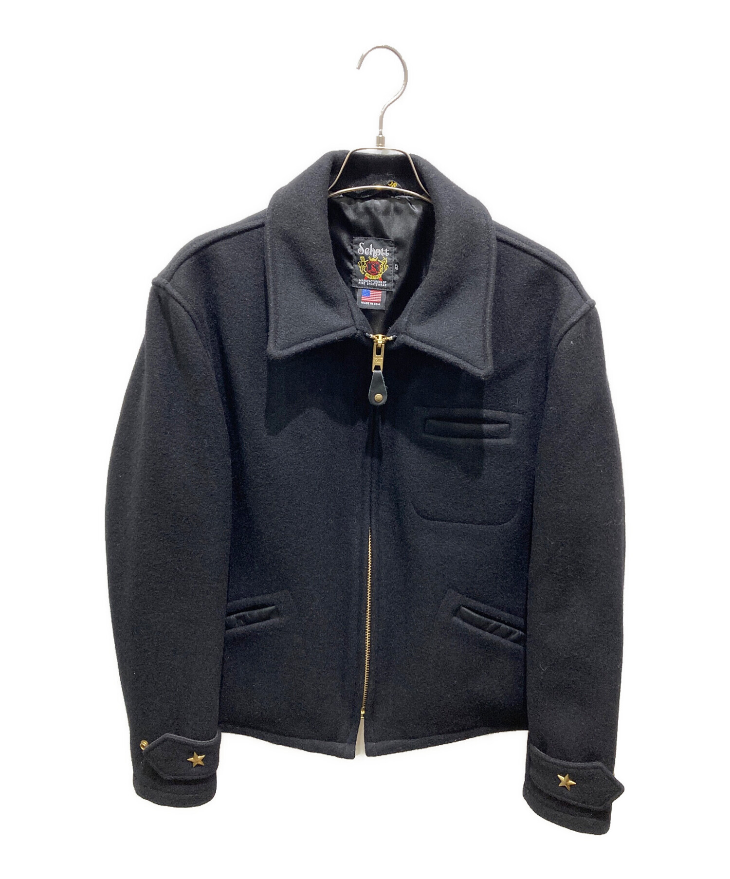 中古・古着通販】Schott (ショット) ウールCPOジャケット ブラック 