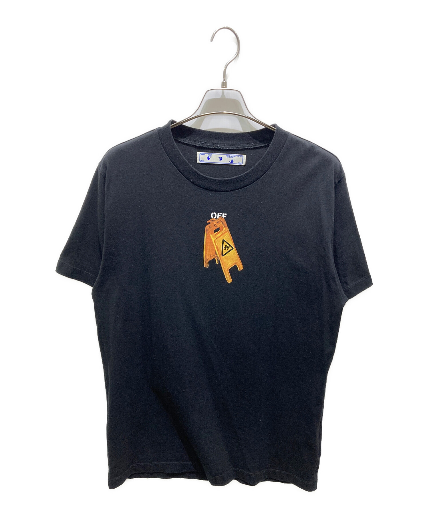 中古・古着通販】OFFWHITE (オフホワイト) プリントTシャツ ブラック 
