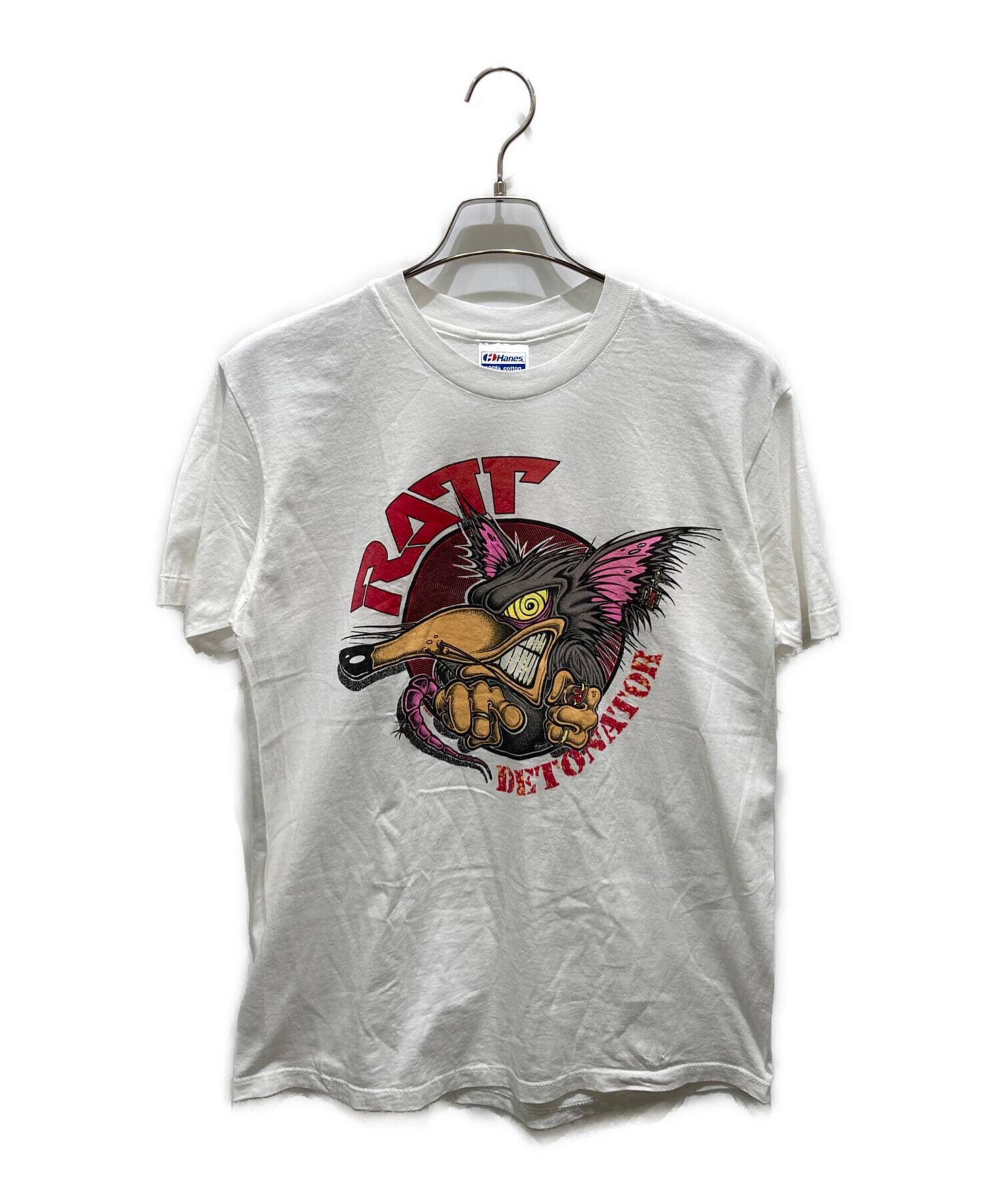 中古・古着通販】Hanes (ヘインズ) プリントTシャツ ホワイト サイズ:L