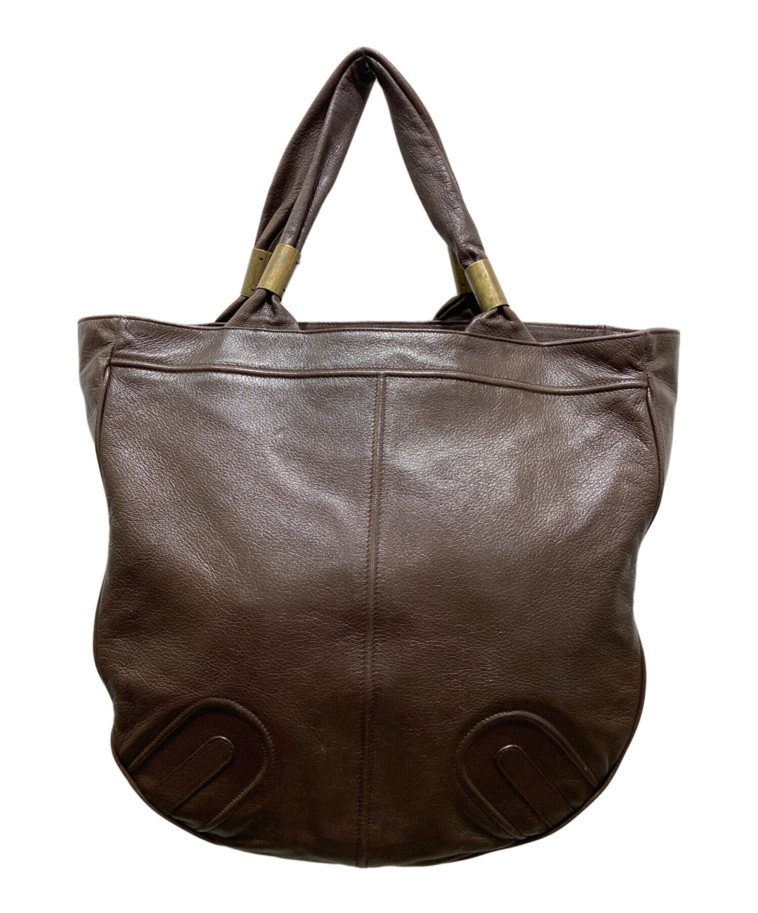中古・古着通販】Chloe (クロエ) レザートートバッグ ブラウン 
