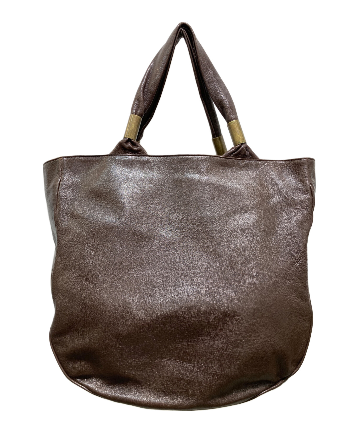 中古・古着通販】Chloe (クロエ) レザートートバッグ ブラウン 