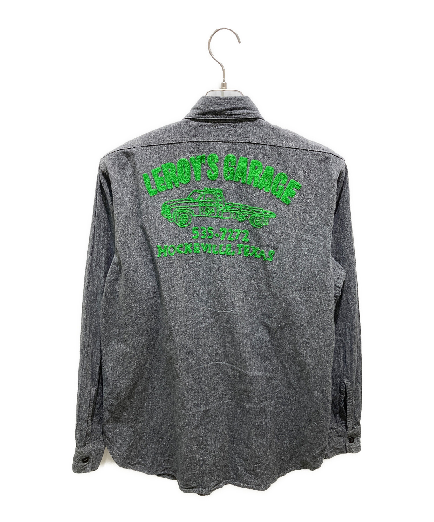 中古・古着通販】big mac (ビッグマック) ブラックシャンブレーシャツ