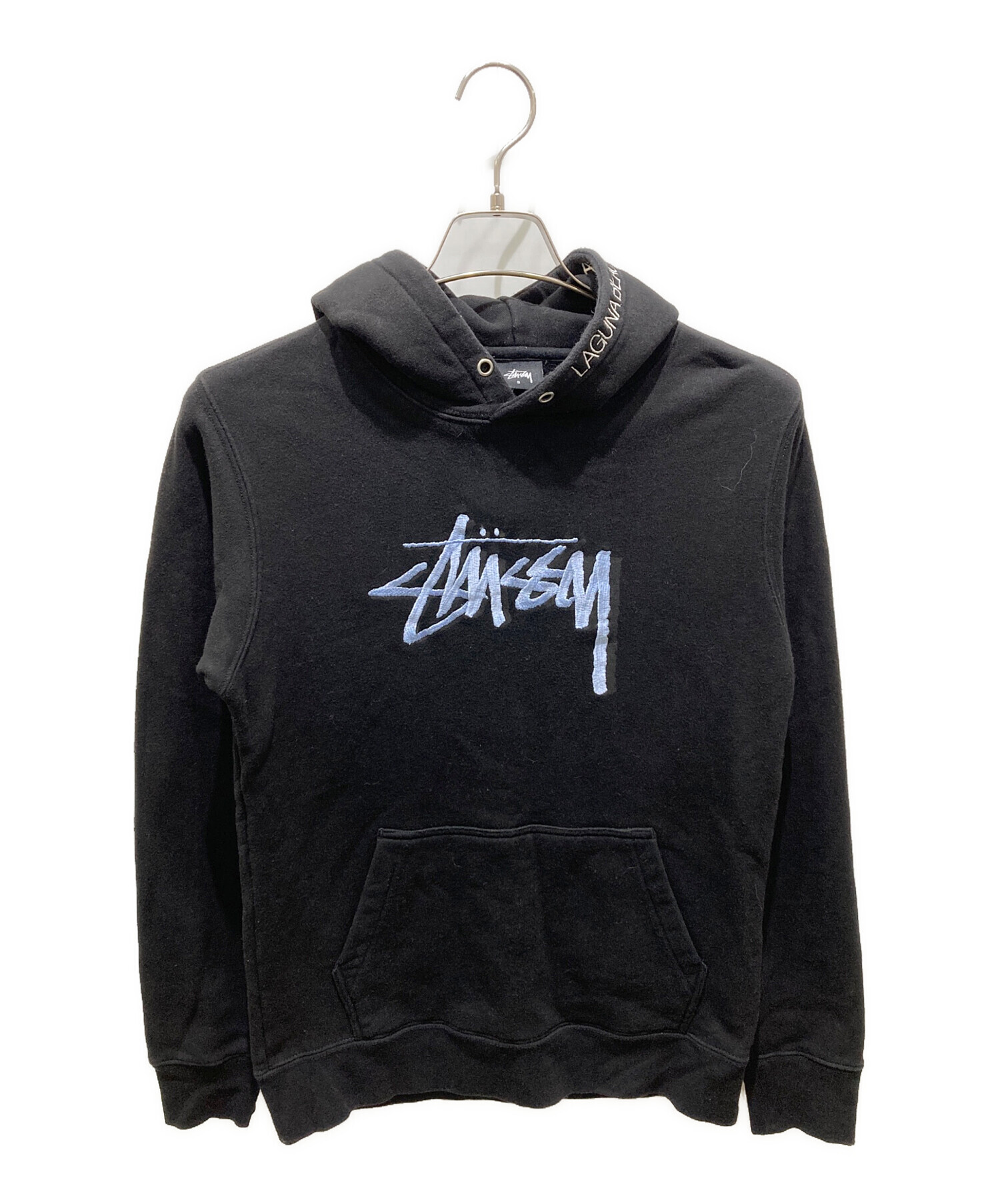 stussy STUSSY ブラック プルオーバー Sサイズ 新品 BASIC パーカー 