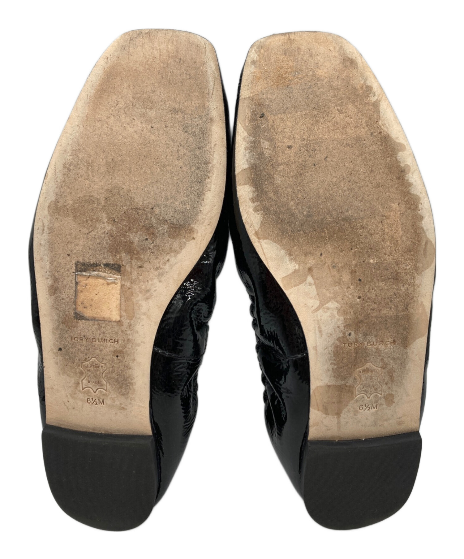 未使用　TORY BURCH トリーバーチ　エナメルバレエシューズ 中古・古着通販】TORY BURCH (トリーバーチ) バレエシューズ ブラック