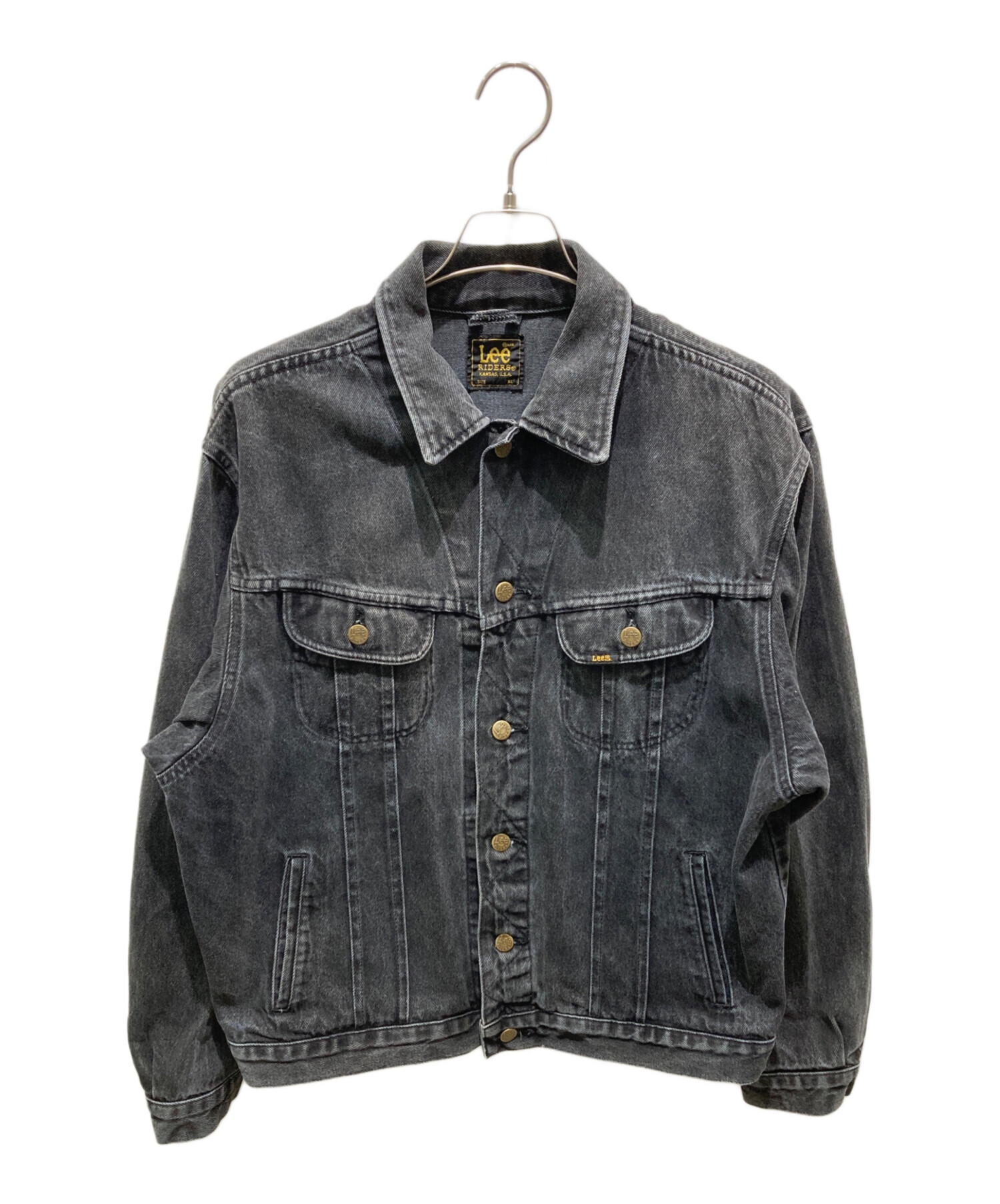 中古・古着通販】LEE (リー) デニムジャケット ブラック サイズ:M