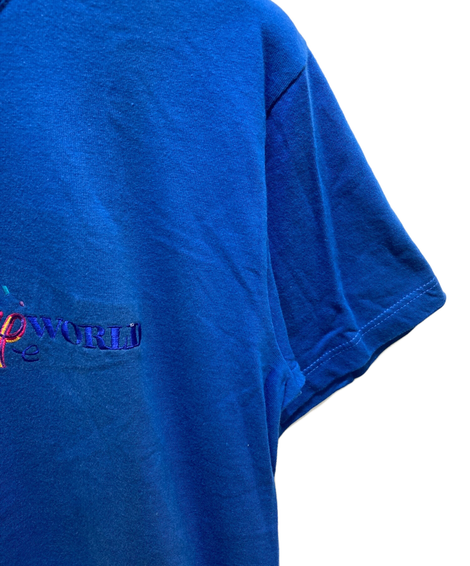 中古・古着通販】DISNEY (ディズニー) 刺繍Tシャツ ブルー サイズ:S