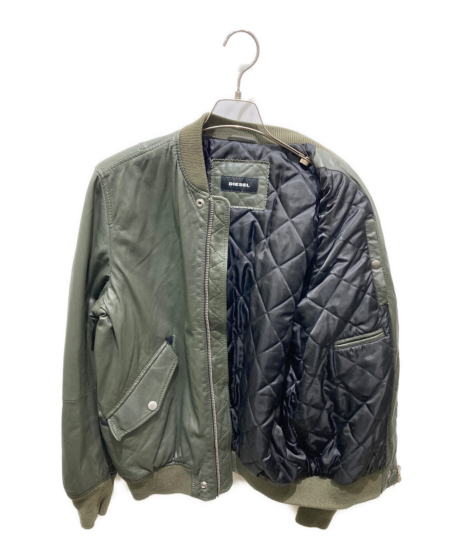 中古・古着通販】DIESEL (ディーゼル) シープスキンレザーブルゾン