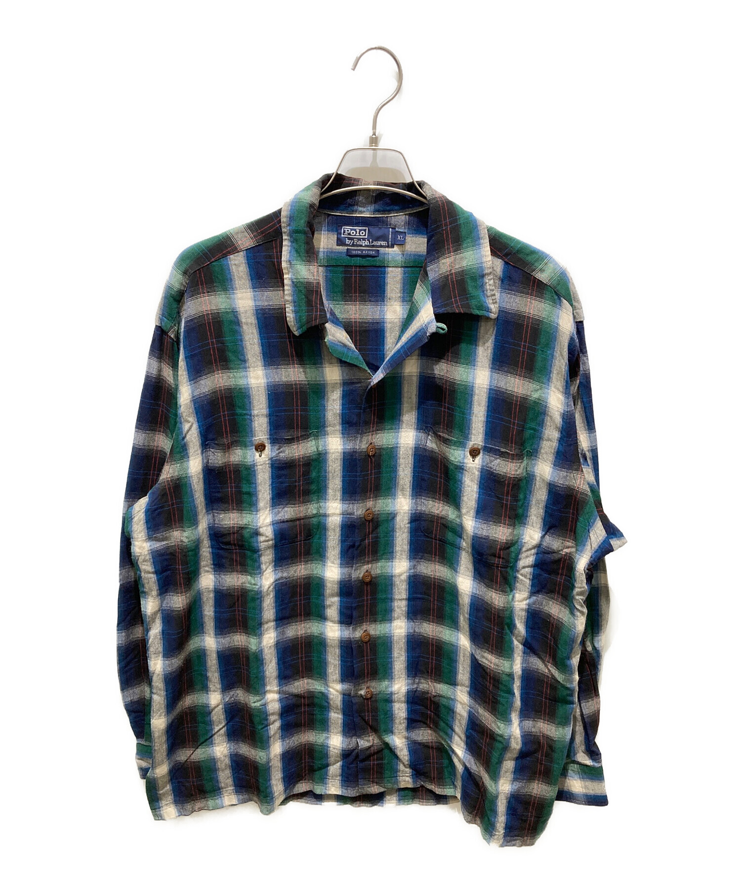 中古・古着通販】RALPH LAUREN (ラルフローレン) レーヨンチェック 