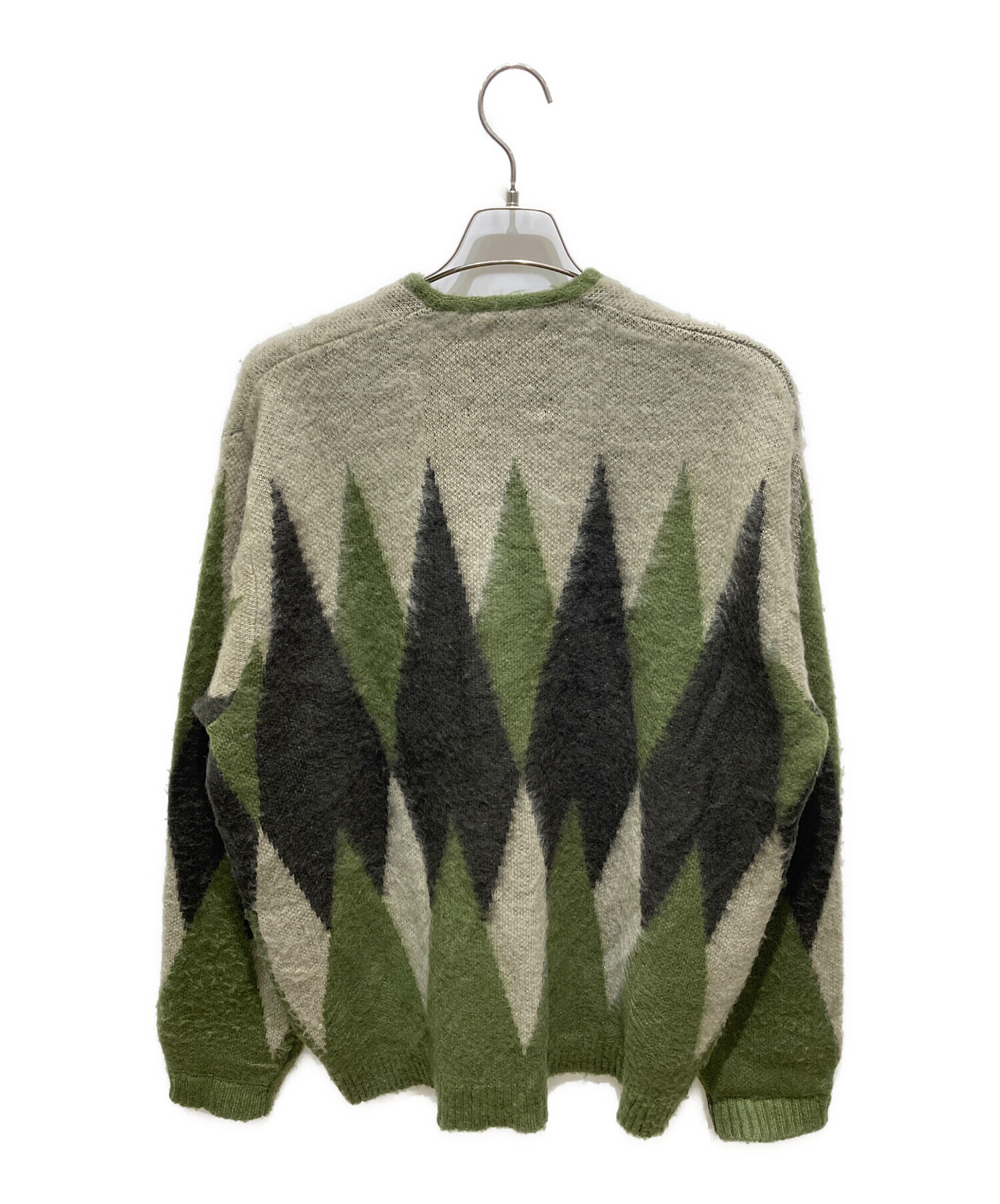 TOWNCRAFT アーガイルカーディガン　サイズXL グリーン 中古・古着通販】TOWN CRAFT (タウンクラフト) 復刻アーガイルシャギー