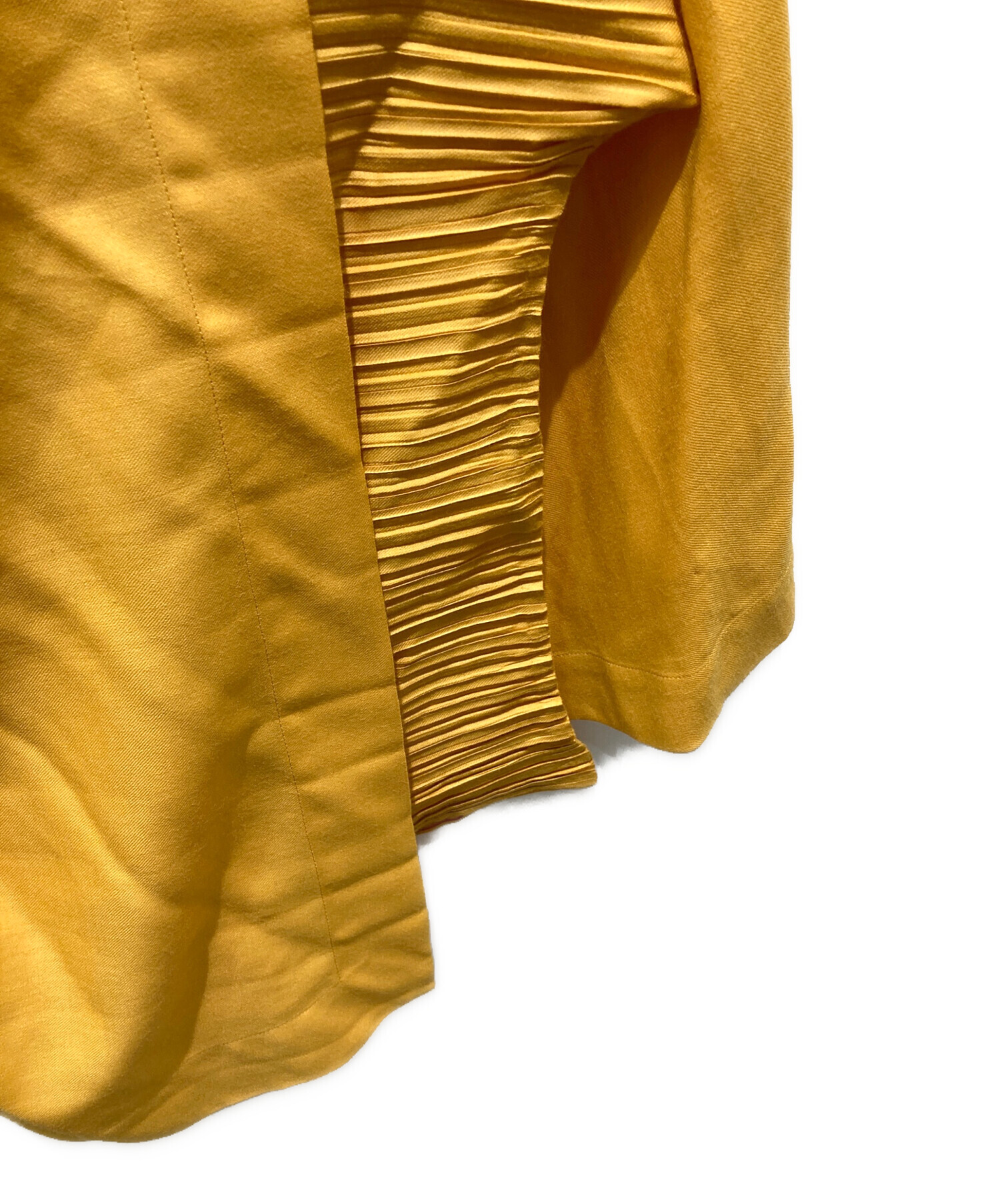【希少！VINTAGE】イッセイミヤケ/ブルゾン/イエロー/M 中古・古着通販】ISSEY MIYAKE (イッセイミヤケ) プリーツトッパー
