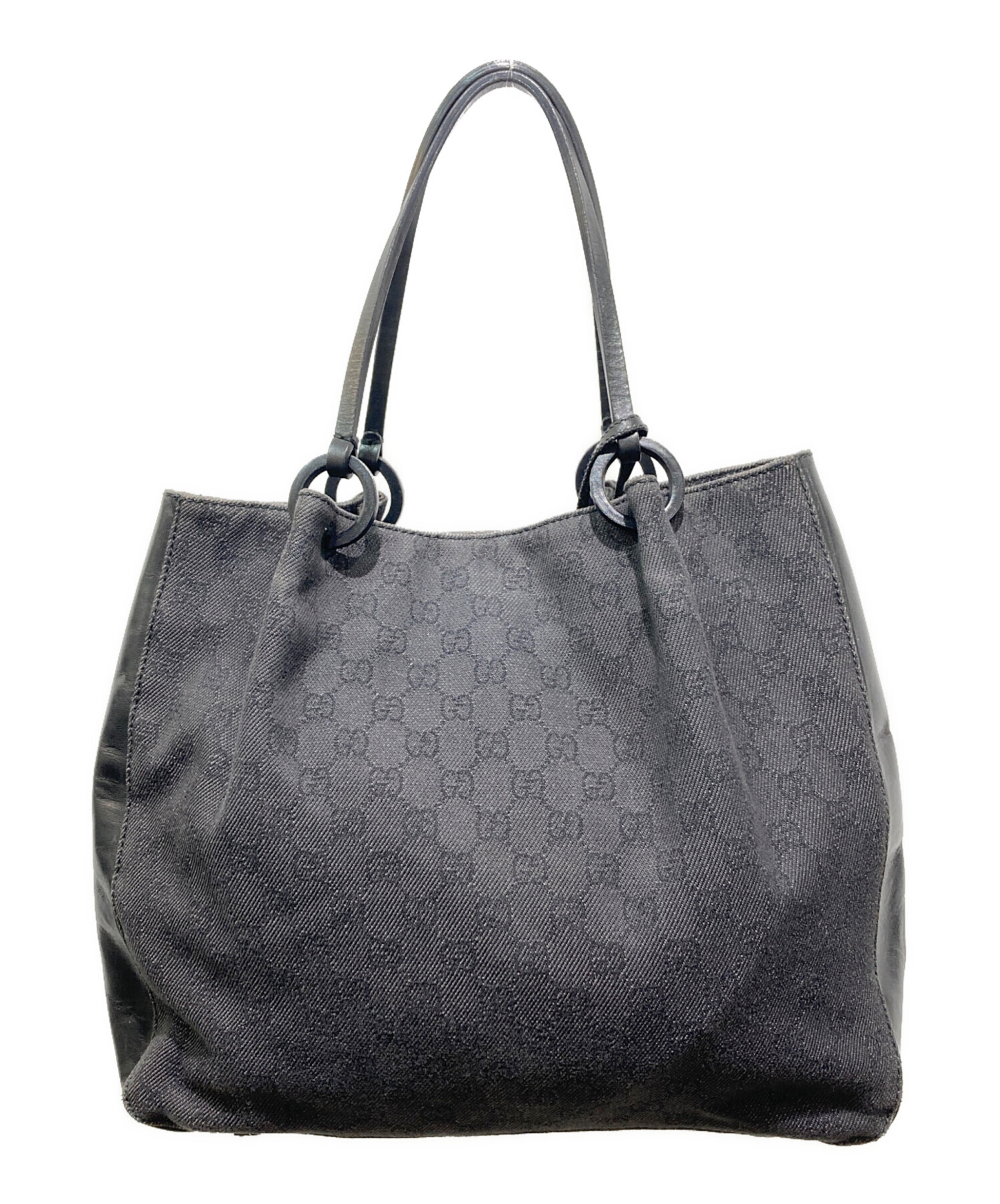 中古・古着通販】GUCCI (グッチ) キャンバスポーチ付きハンドバッグ 