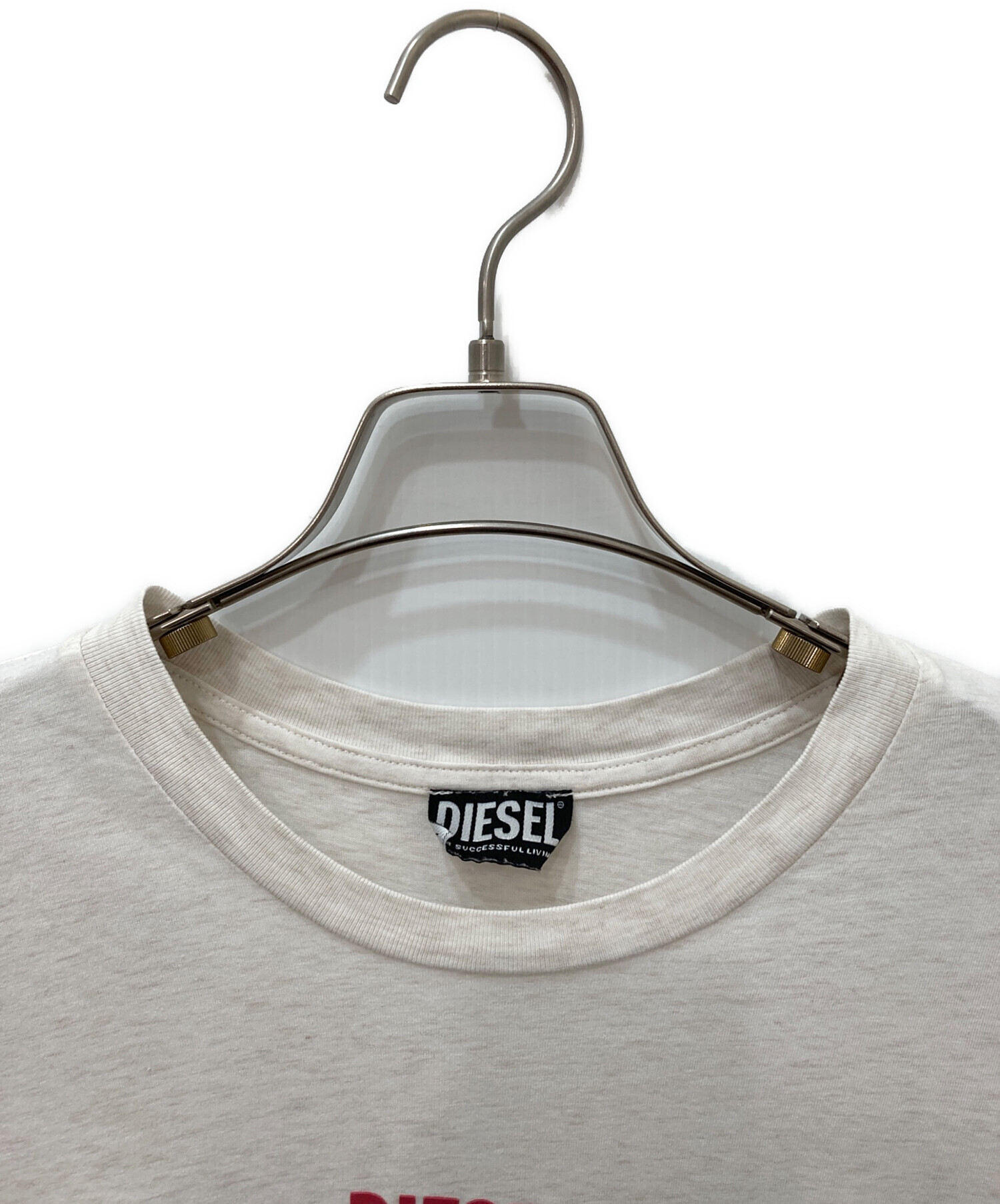 中古・古着通販】DIESEL (ディーゼル) プリントTシャツ ベージュ