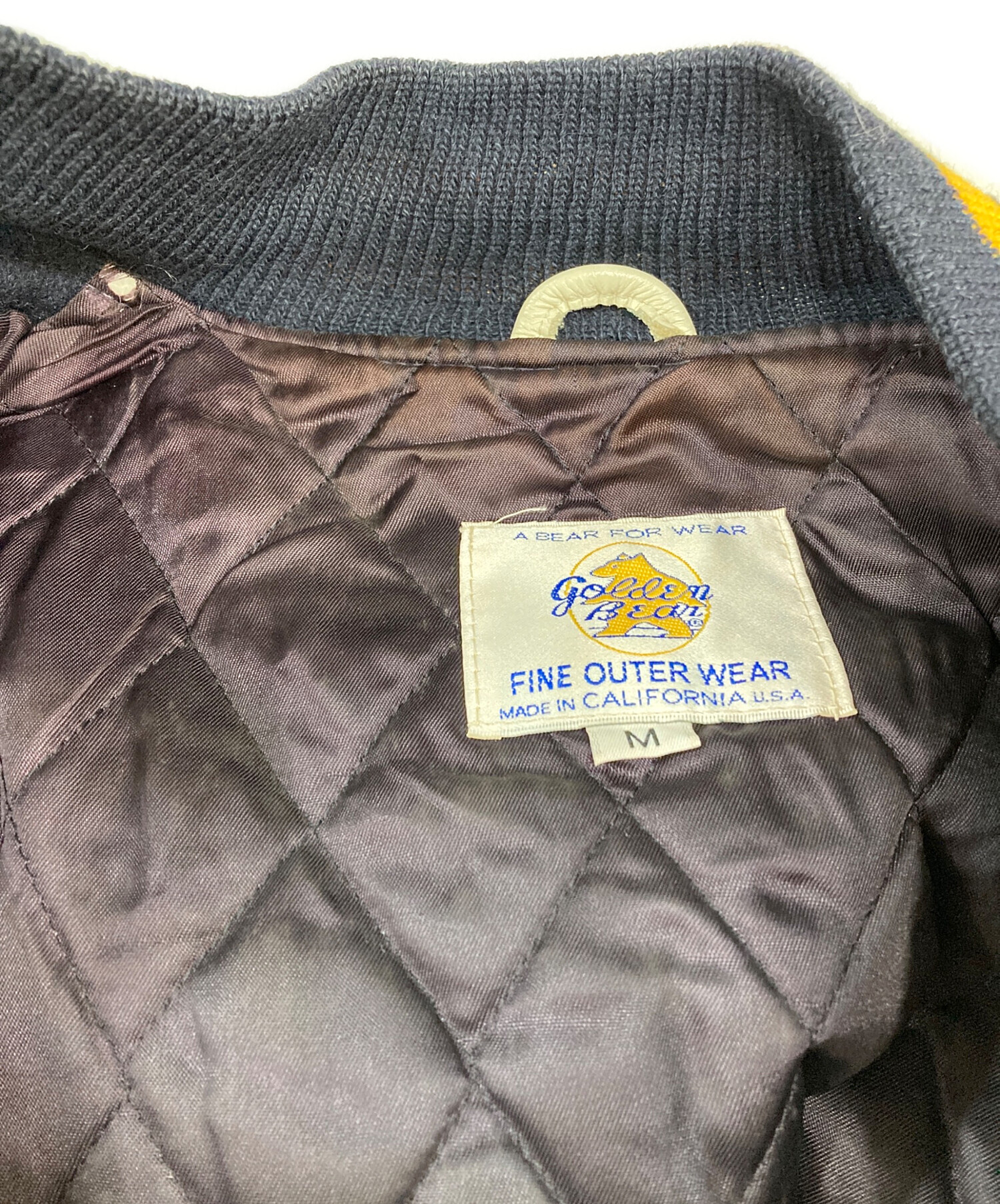 Golden Bear スタジャン ジャケット M ネイビー 中古・古着通販】Golden Bear (ゴールデンベア) スタジャン