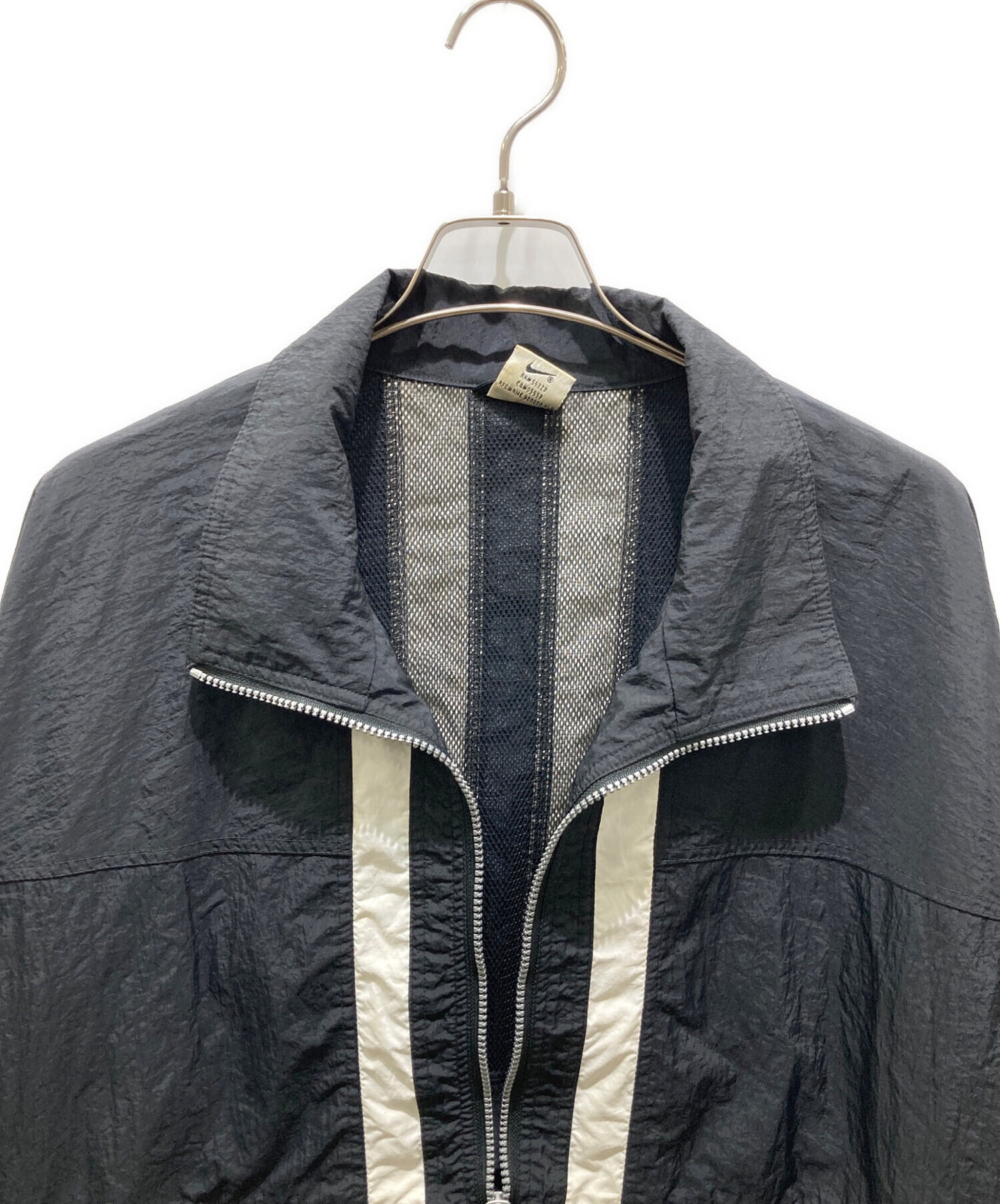 中古・古着通販】NIKE (ナイキ) ナイロンハーフジップ ブラック サイズ 