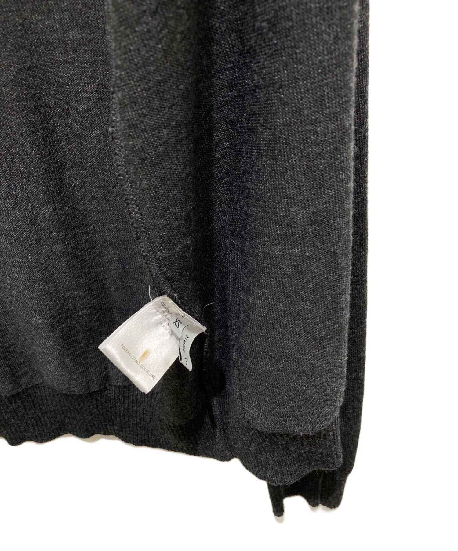 BALENCIAGA バレンシアガ カーディガン XS グレー 【古着】【中古】【送料無料】 中古・古着通販】BALENCIAGA (バレンシアガ) シルクブレンド