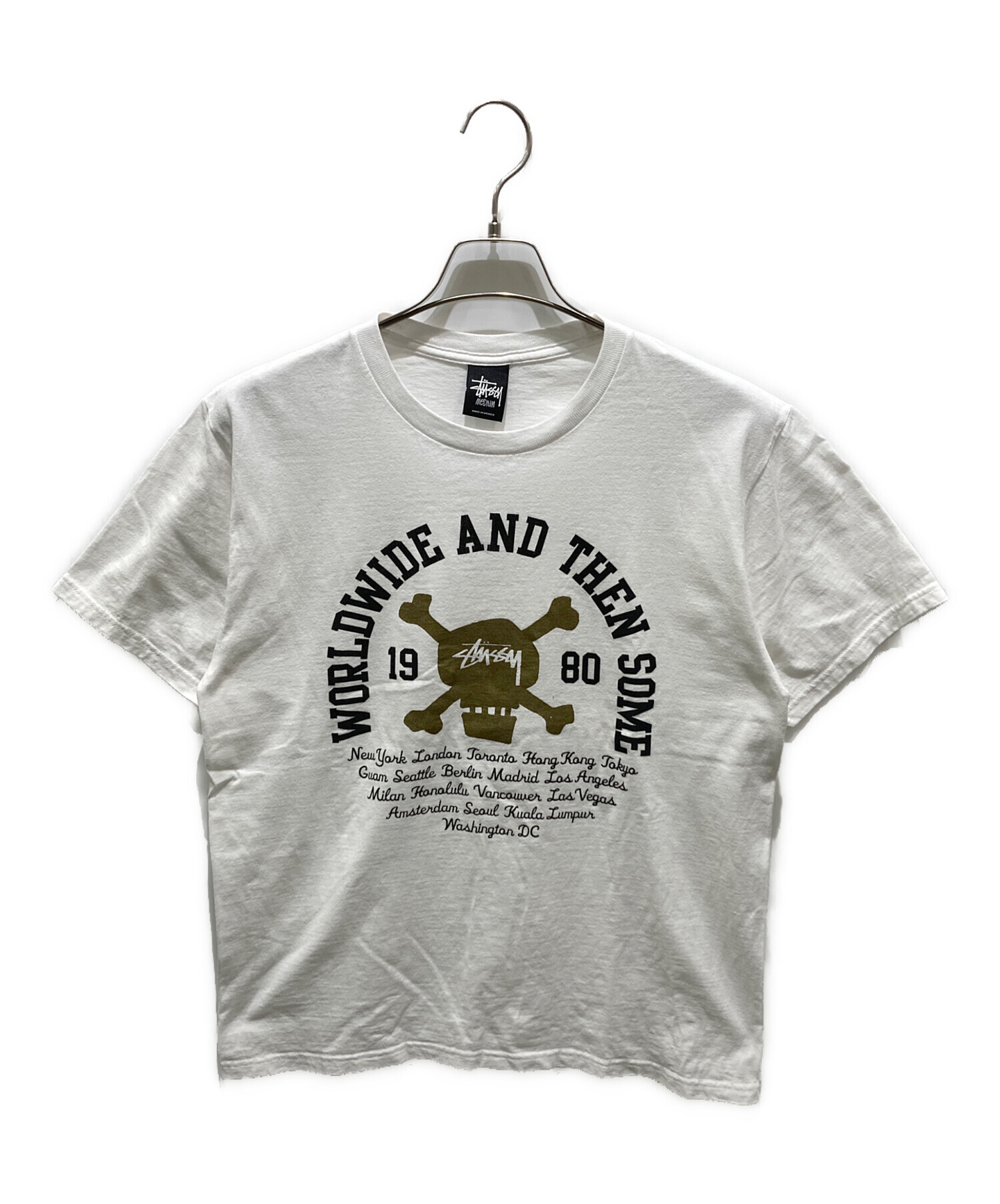 Stussy ロゴプリント Tシャツ M ホワイト Stussy T-Shirt With Basic Logo Back Print in White Size: XL | eBay