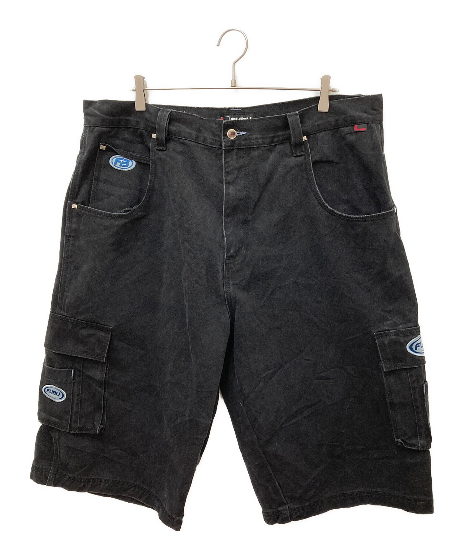 中古・古着通販】FUBU (フブ) カーゴハーフパンツ ブラック サイズ:42