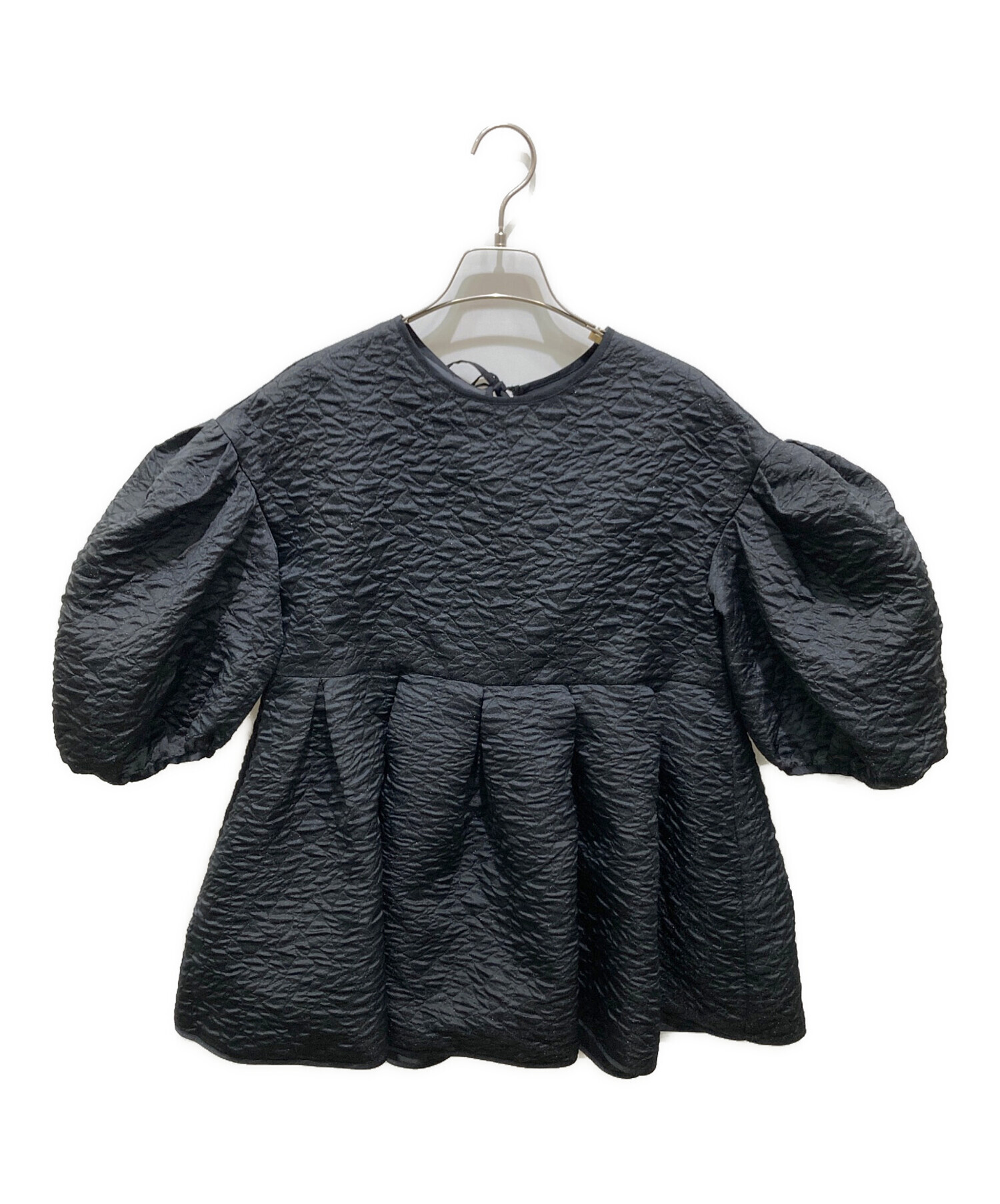 BLUELEA Silky Jacquard Blouse ブルレア 中古・古着通販】Bluelea (ブルレア) Silky Jacquard Blouse ブラック