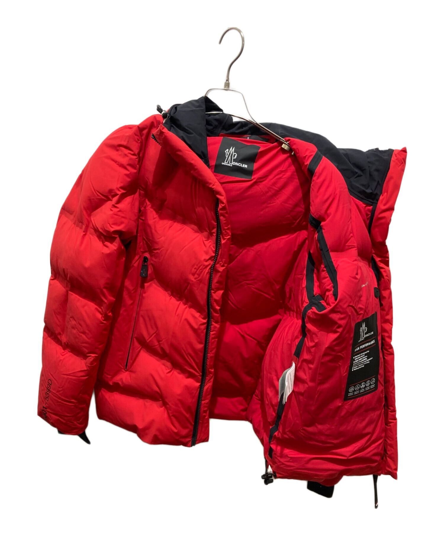 MONCLER Grenoble ダウンジャケット レッド 中古・古着通販】MONCLER GRENOBLE (モンクレール グルノーブル