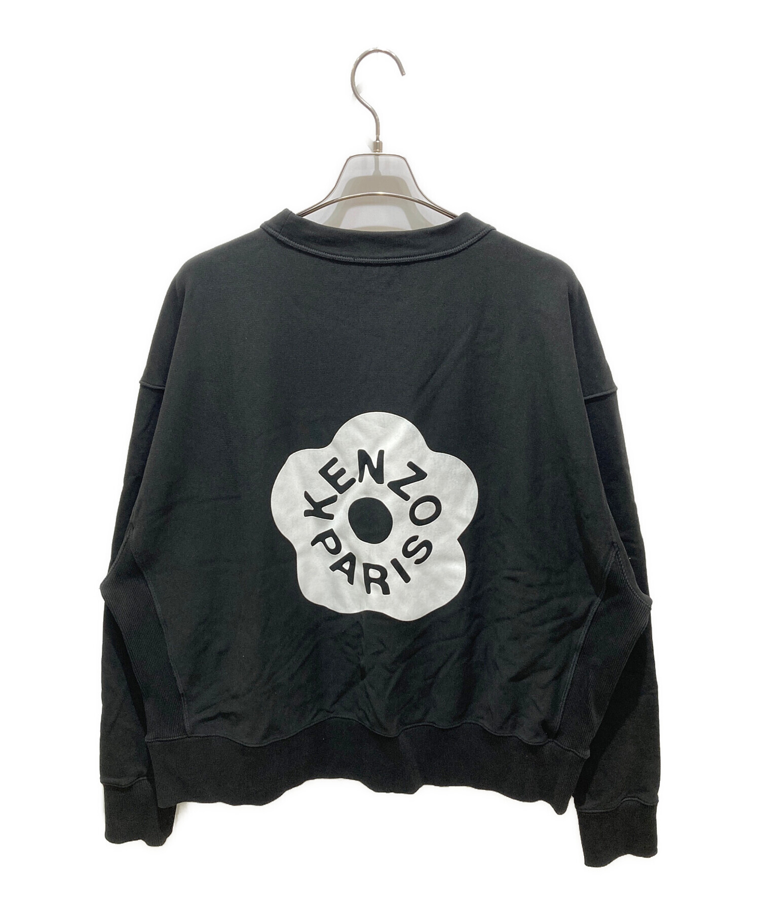 ★KENZO★ケンゾー★茶色和花柄 長袖チュニック 紫系★脇スリット有★絹入★ ☆KENZO☆ケンゾー☆茶色和花柄 長袖チュニック 紫系☆脇スリット