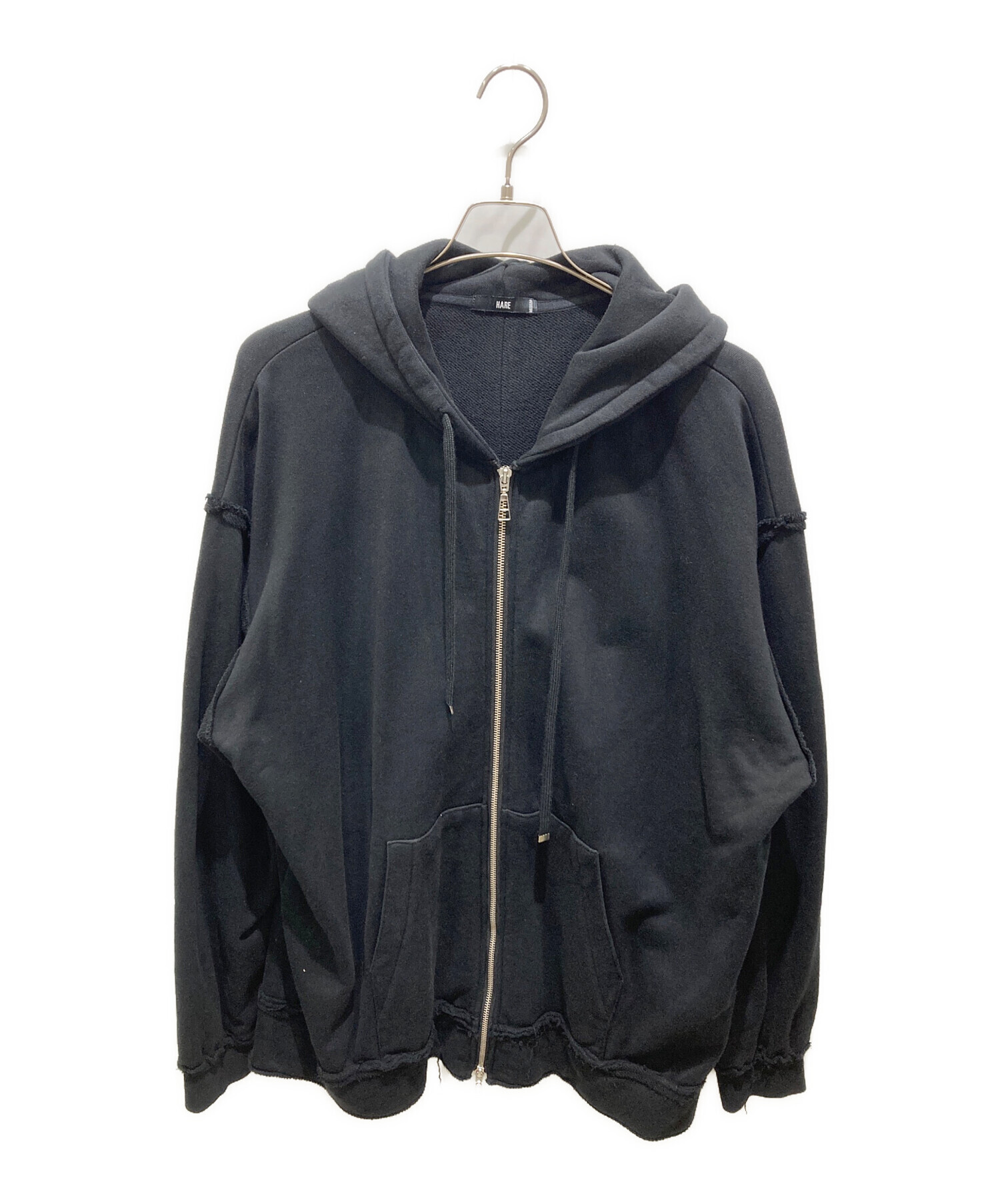 中古・古着通販】HARE (ハレ) オリジナルウラケZIPパーカー ブラック