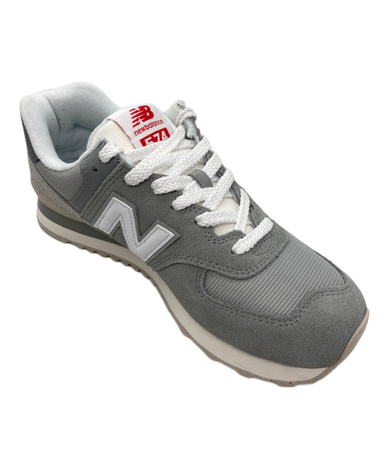 z472【574】ニューバランス US8.5 25.5cm/グレージュ 白 赤 グレー newbalance レディース スニーカー 中古 dショッピング |ニューバランス New Balance NSスパイクレス UGS574 V3
