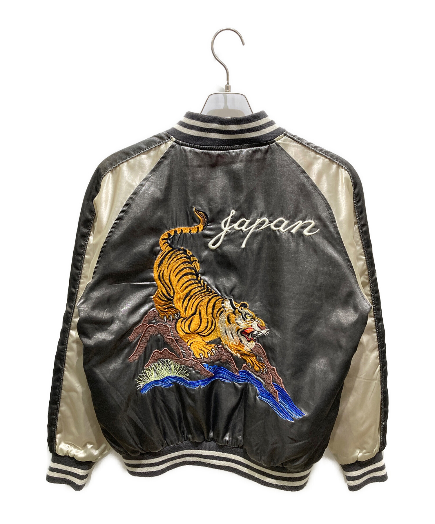 hoshihime ホシヒメ　風神雷神　スカジャン 楽天市場】Hoshihime スカジャン 風雷神 刺繍 別珍 ジップアップ 中綿