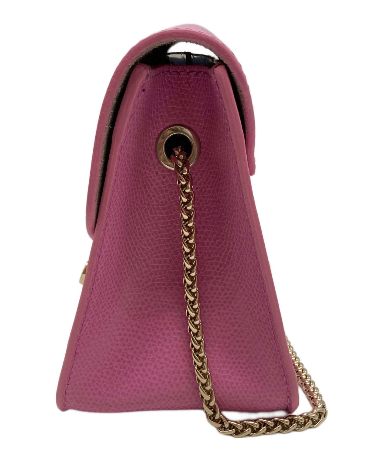 中古・古着通販】FURLA (フルラ) チェーンショルダーバッグ ピンク 