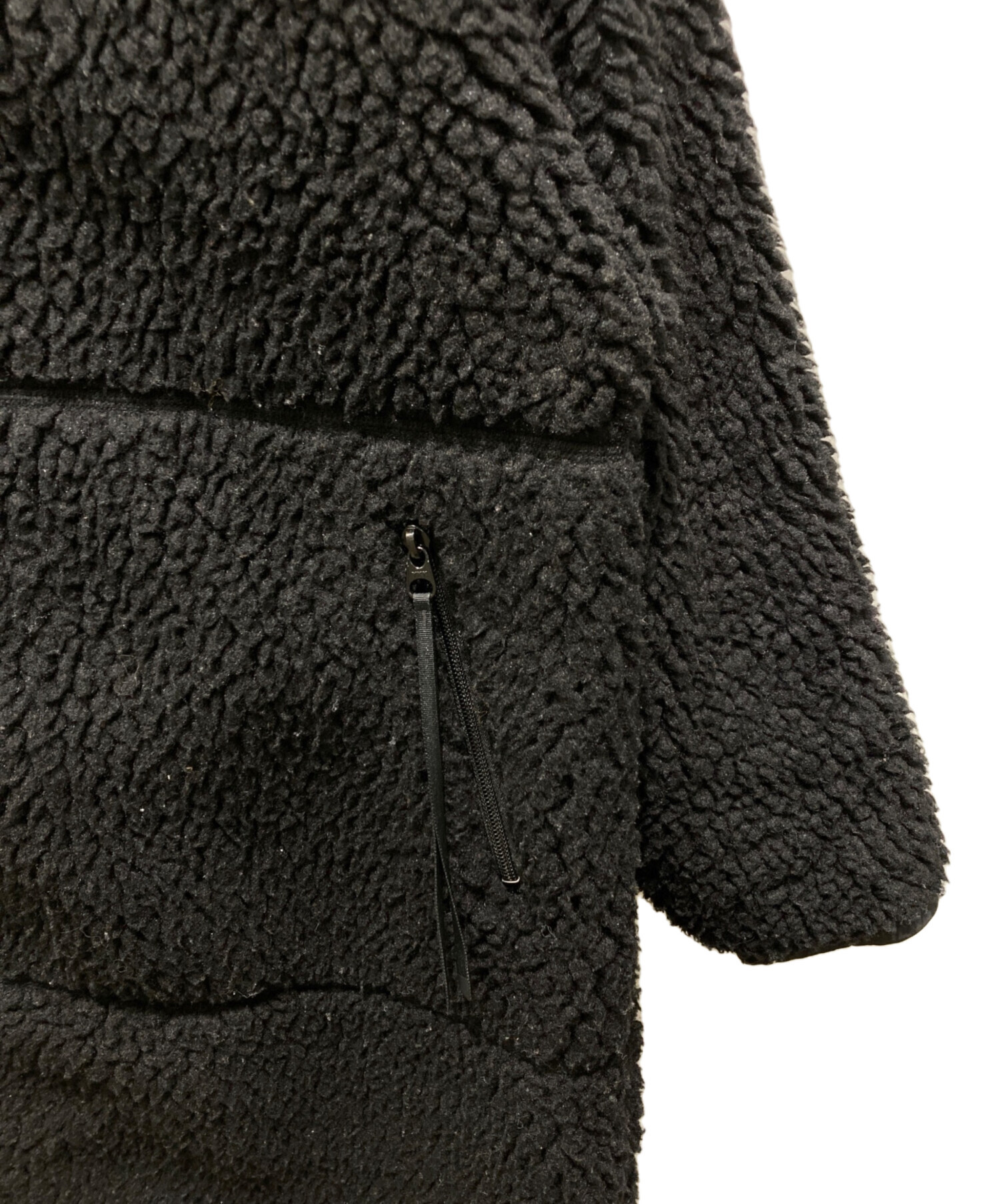 中古・古着通販】HYKE (ハイク) FAUX SHEARLING COAT ブラック サイズ