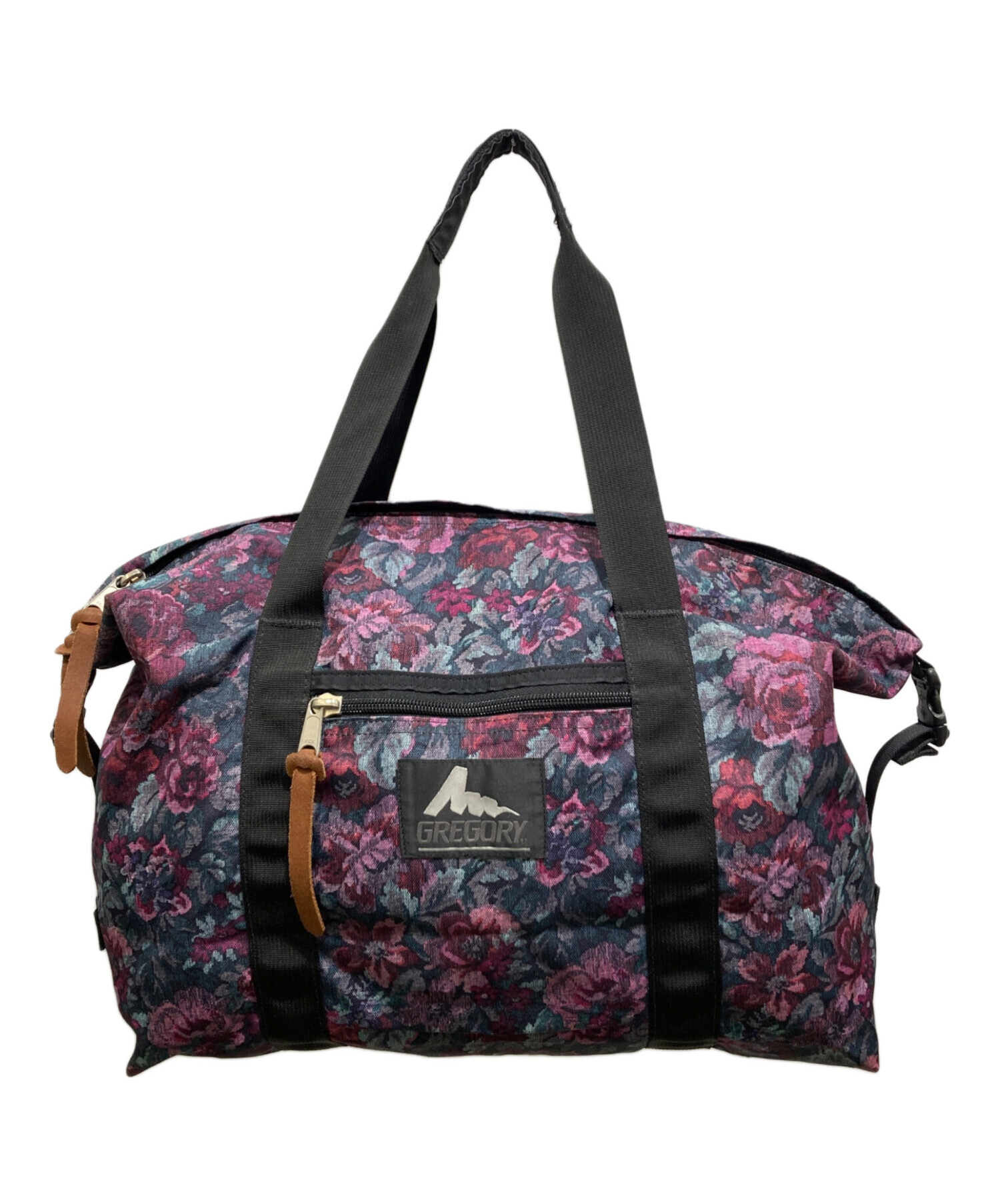 GREGORY トートバッグ 花柄 フラワーパターン 中古・古着通販】GREGORY (グレゴリー) 花柄トートバック パープル
